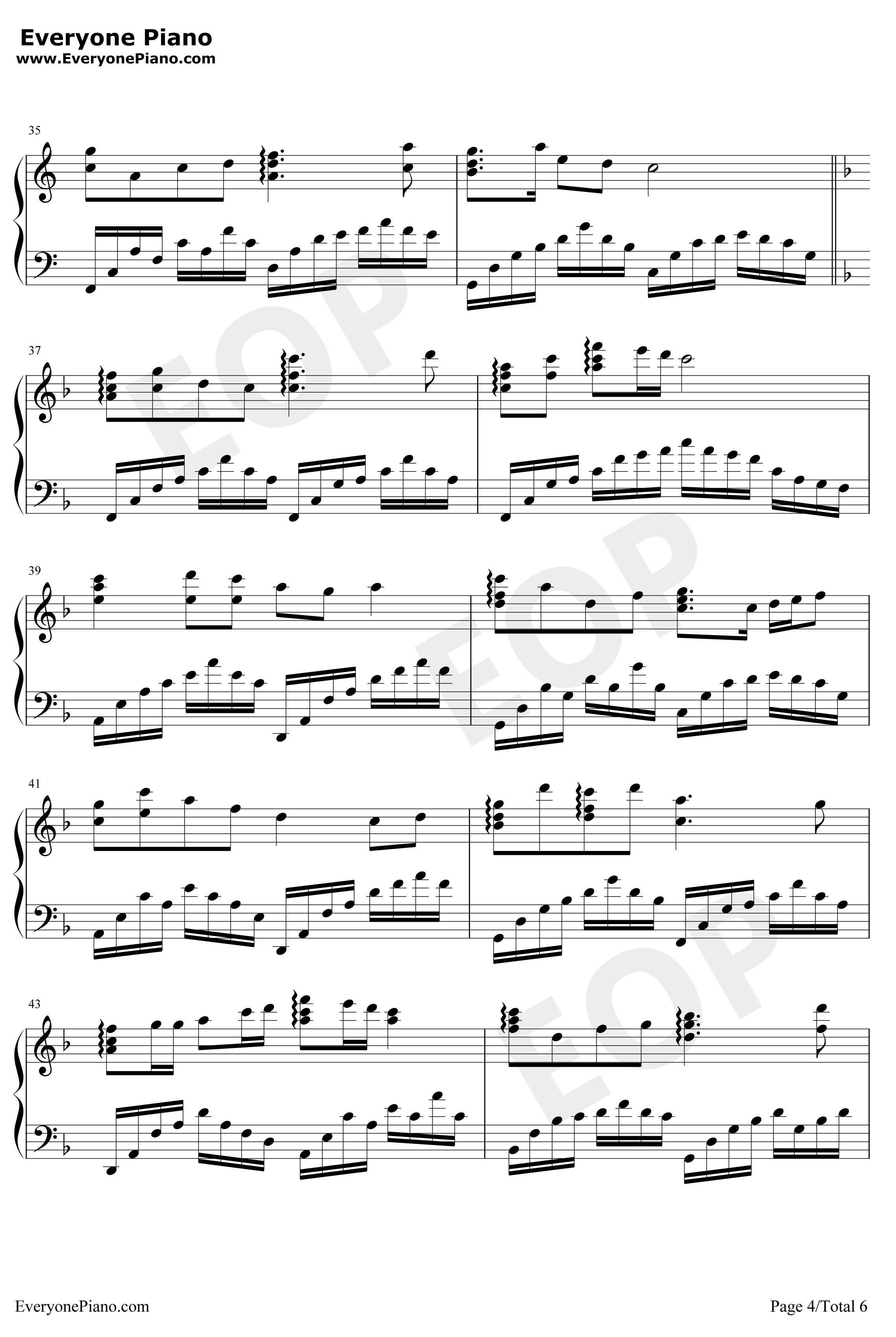 一条大河钢琴谱-刘炽-完美独奏版-我的祖国-上甘岭插曲4