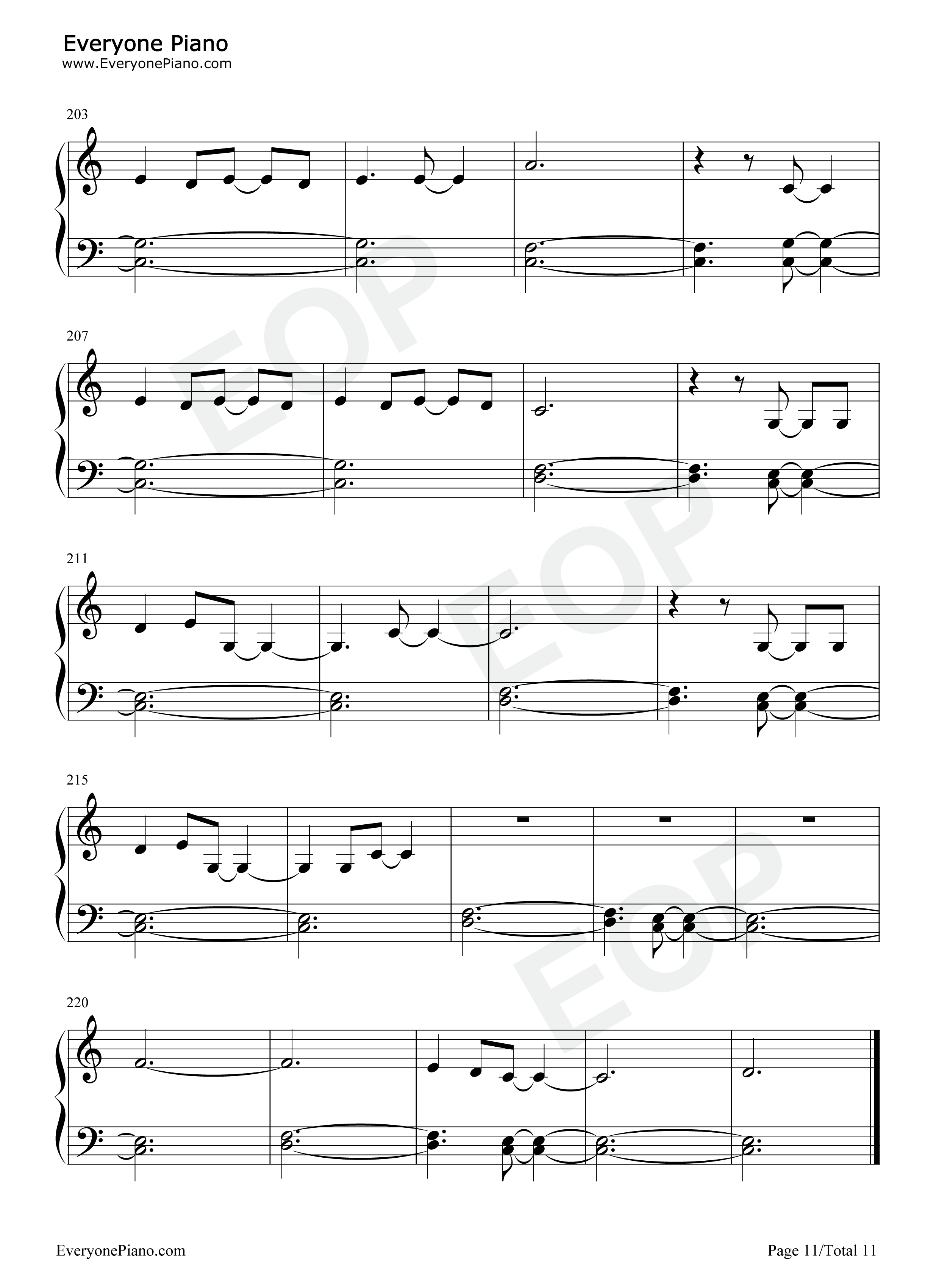 The 1钢琴谱-Taylor Swift11