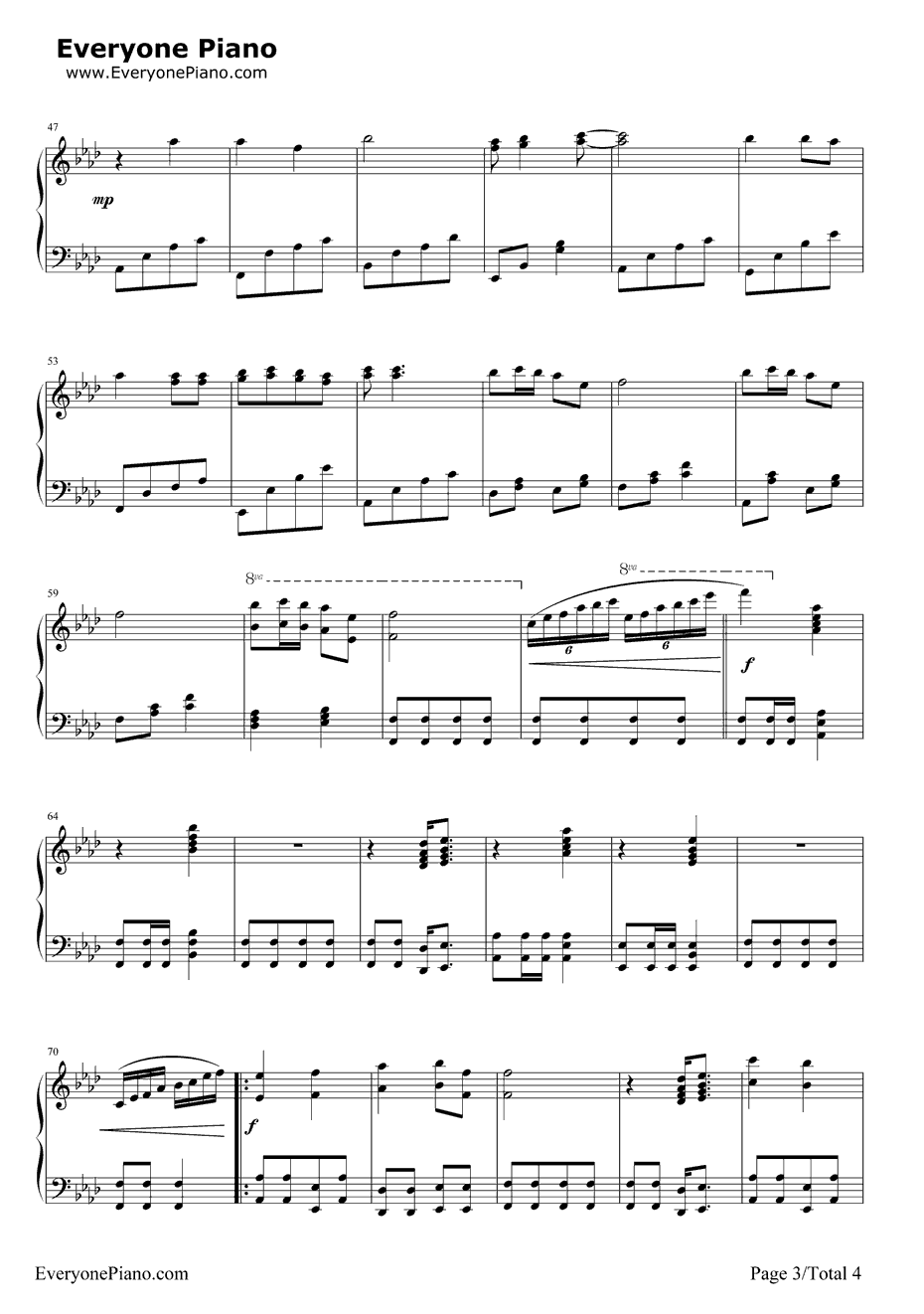 千年等一回钢琴谱-高胜美-完整版-新白娘子传奇主题曲3