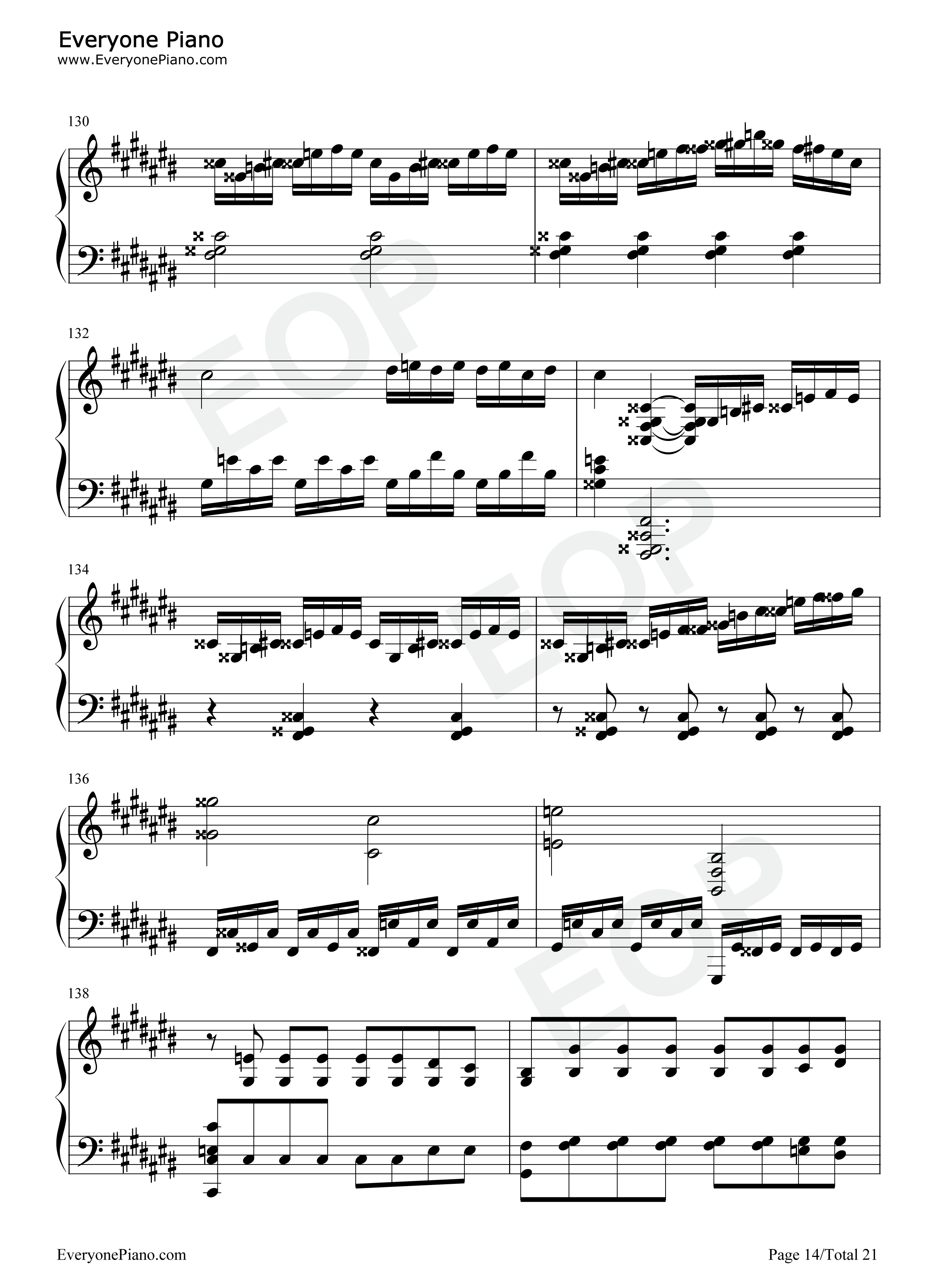 月光奏鸣曲第三乐章钢琴谱-贝多芬14