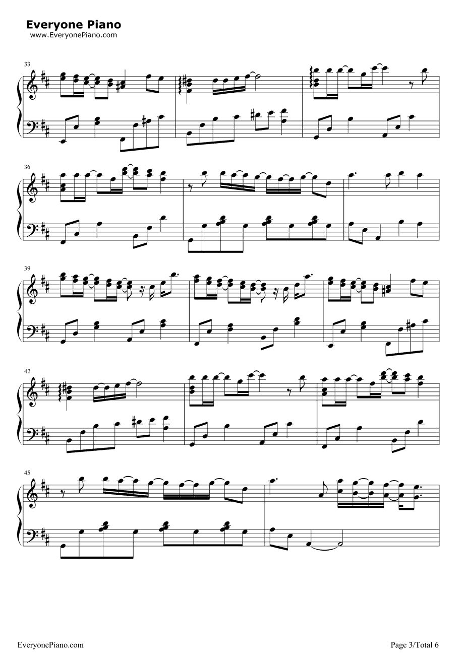 秋之回忆钢琴谱3