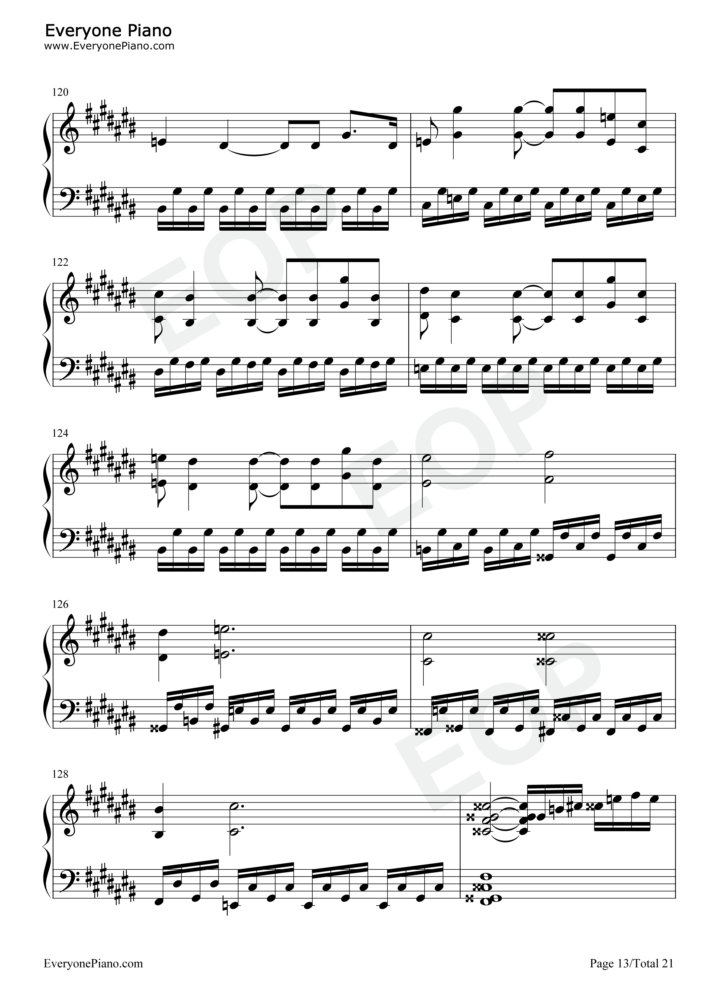 月光奏鸣曲第三乐章钢琴谱-贝多芬13
