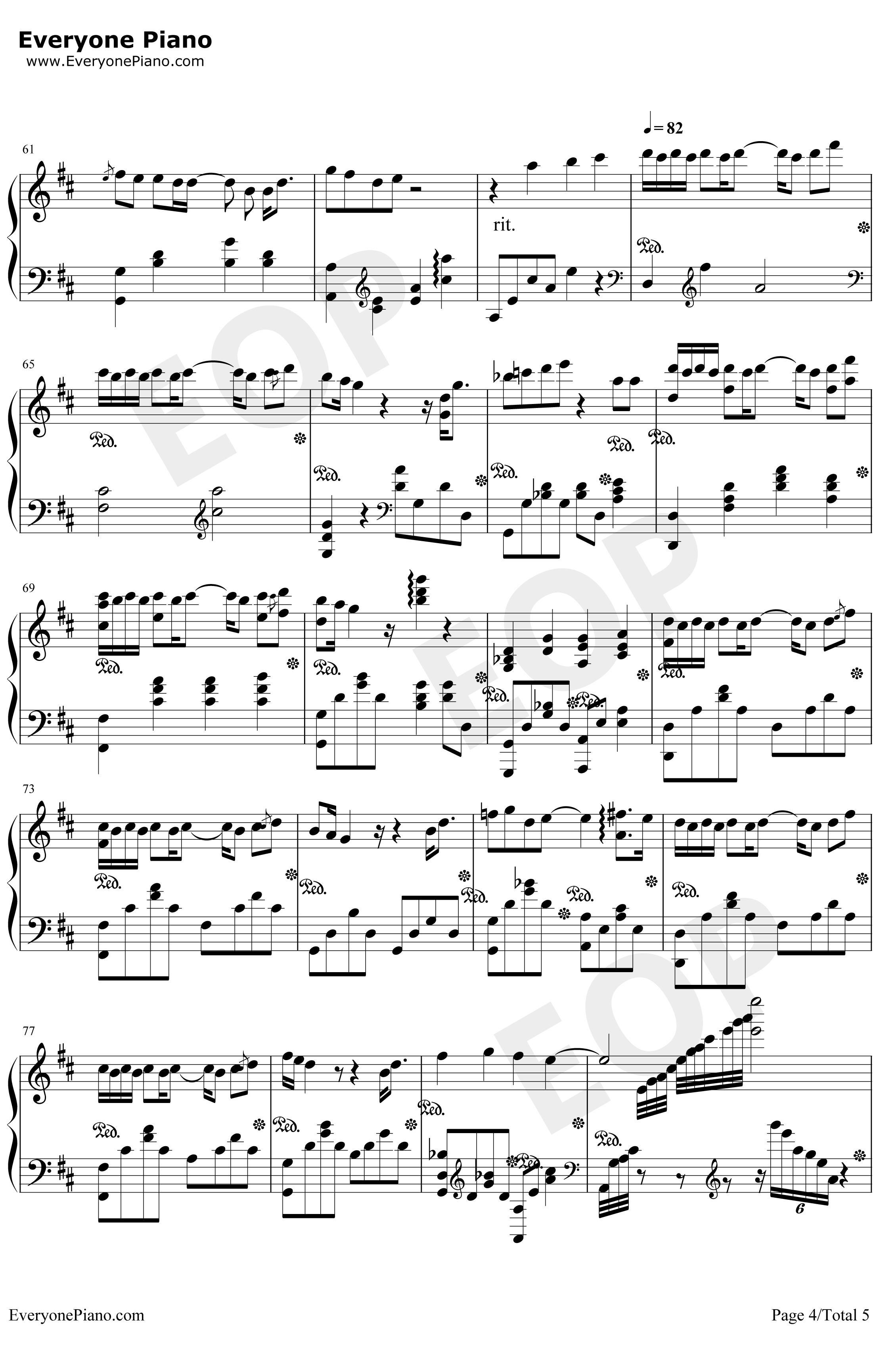 燕窝钢琴谱-苏打绿4