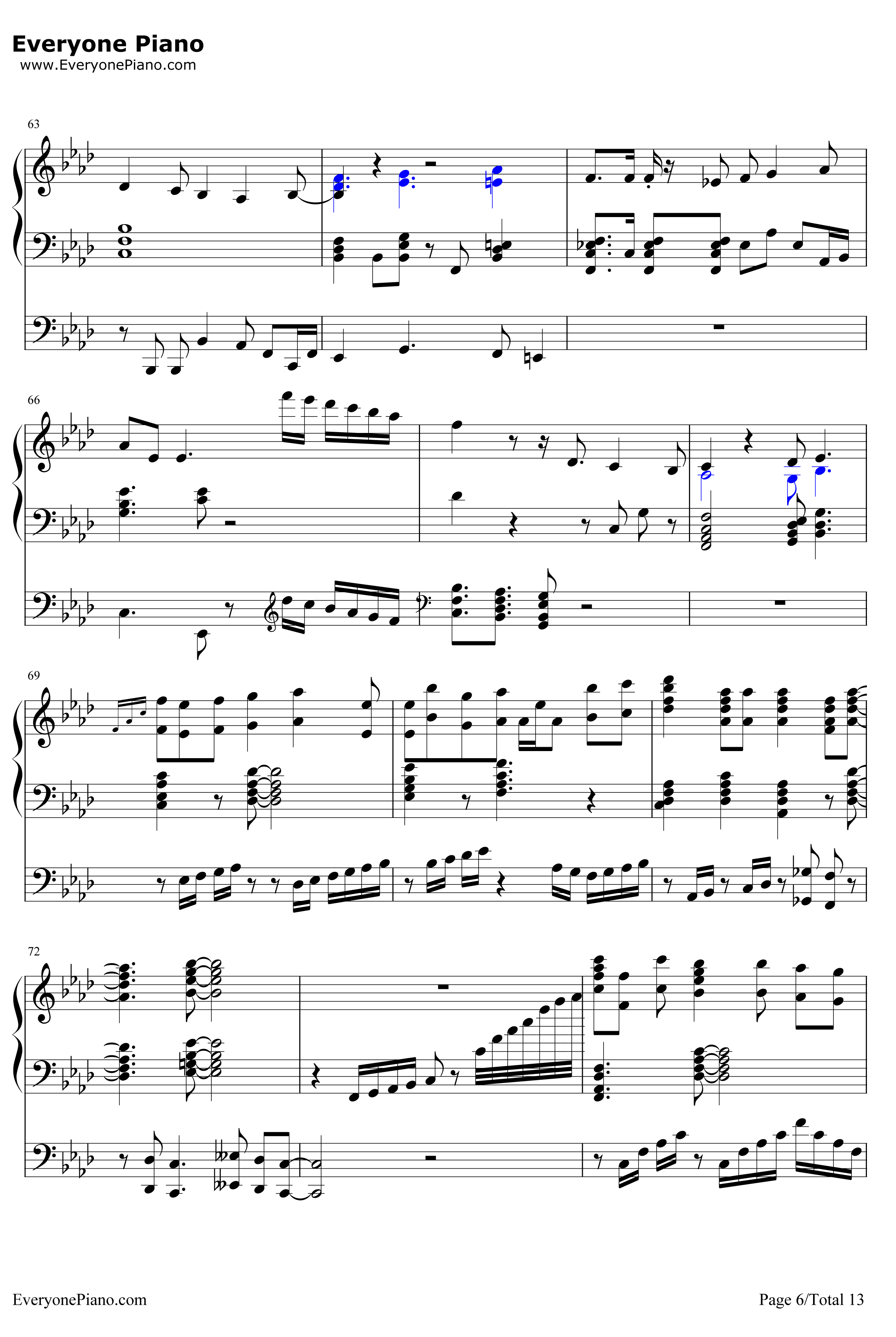 星を辿れば钢琴谱-大原ゆい子-小魔女学园ED16