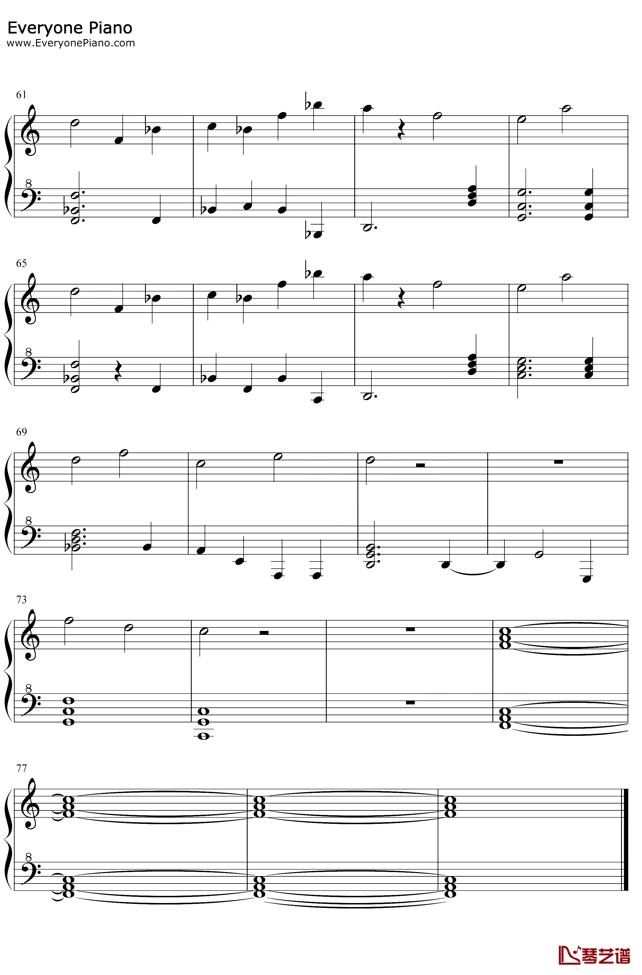 CryingSun钢琴谱-Tomoko-重装机兵2重制版BGM4