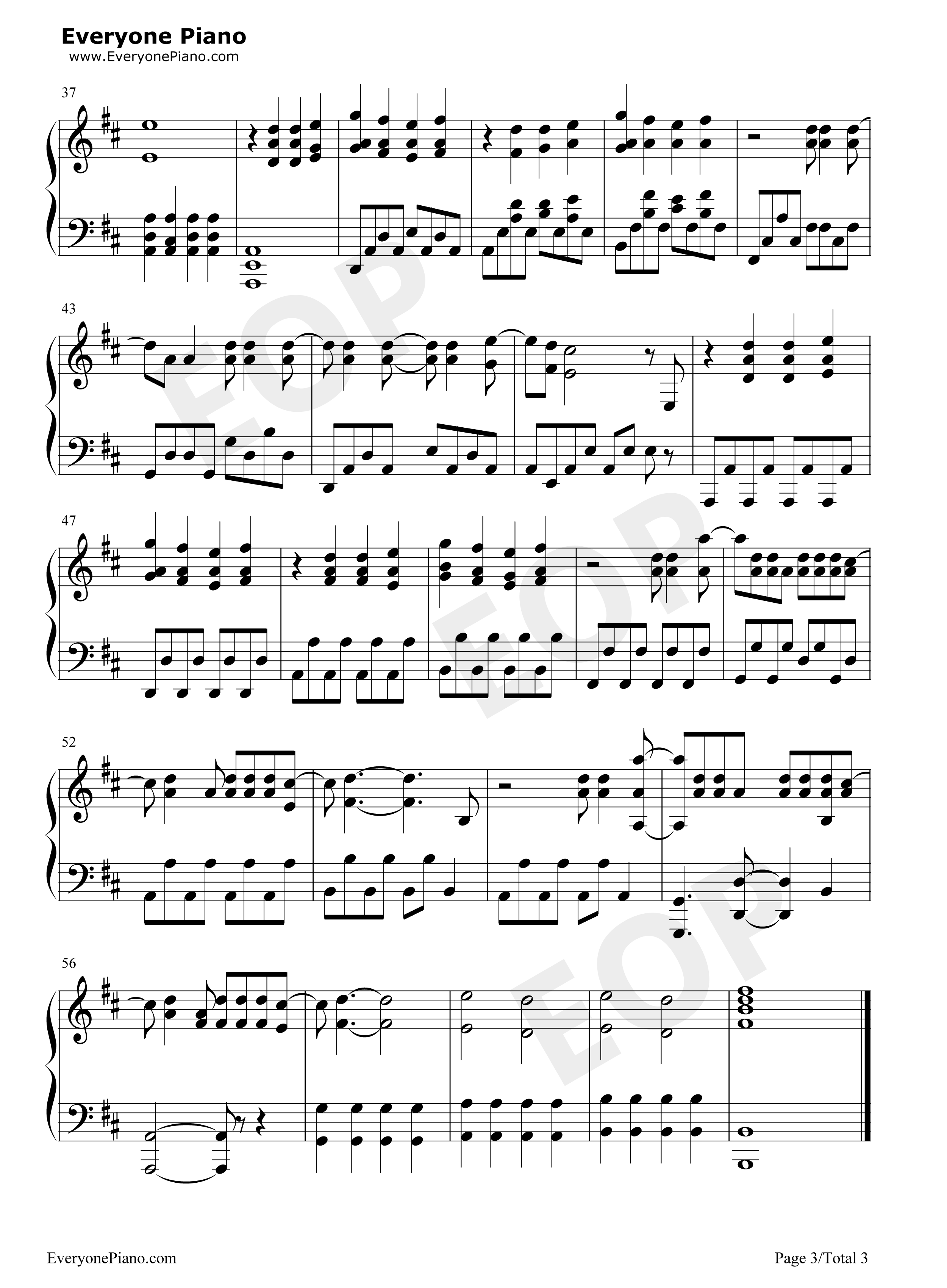 Sign钢琴谱-FLOW3