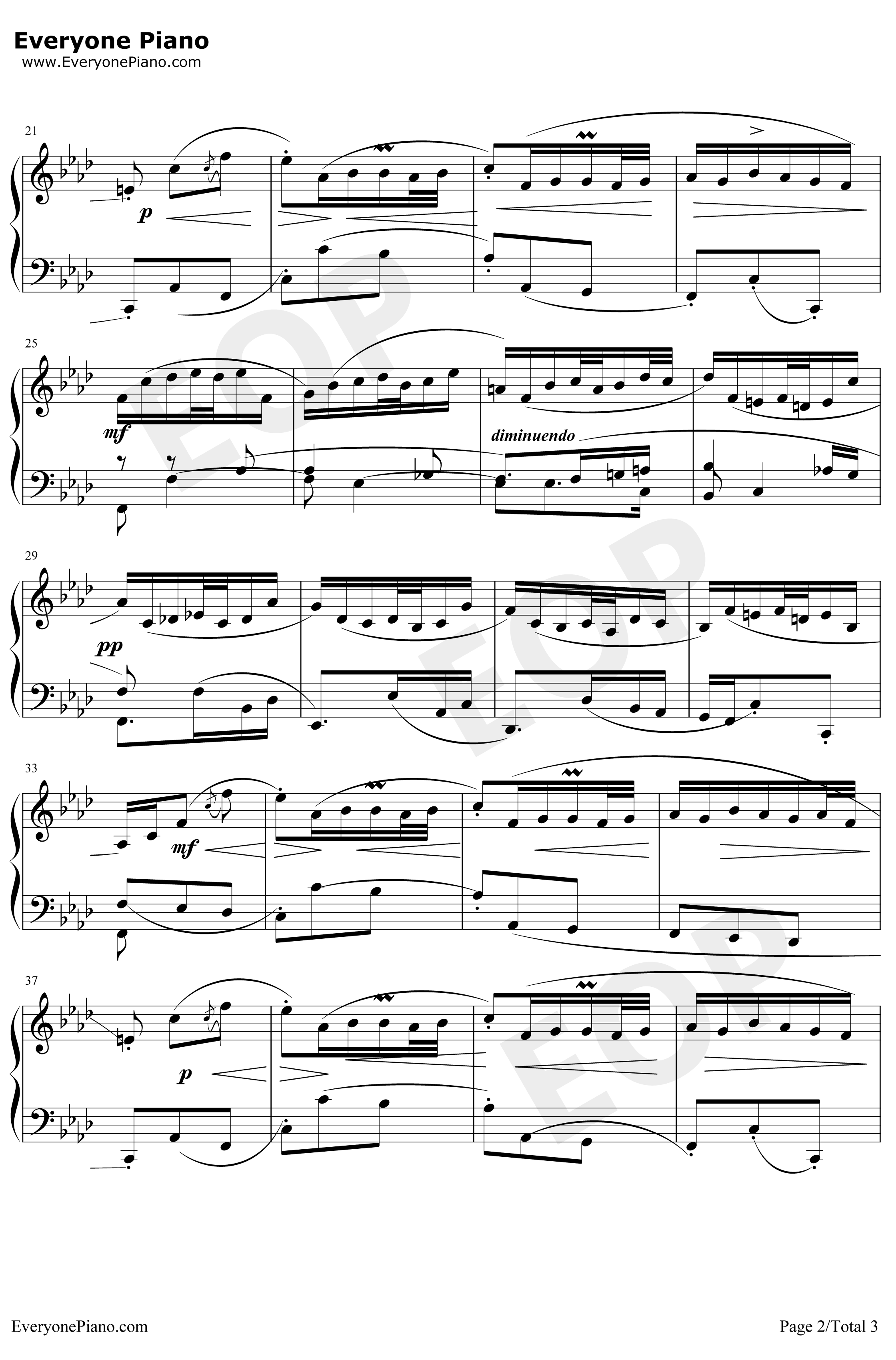 序曲28钢琴谱-巴赫-巴赫初级钢琴曲集2