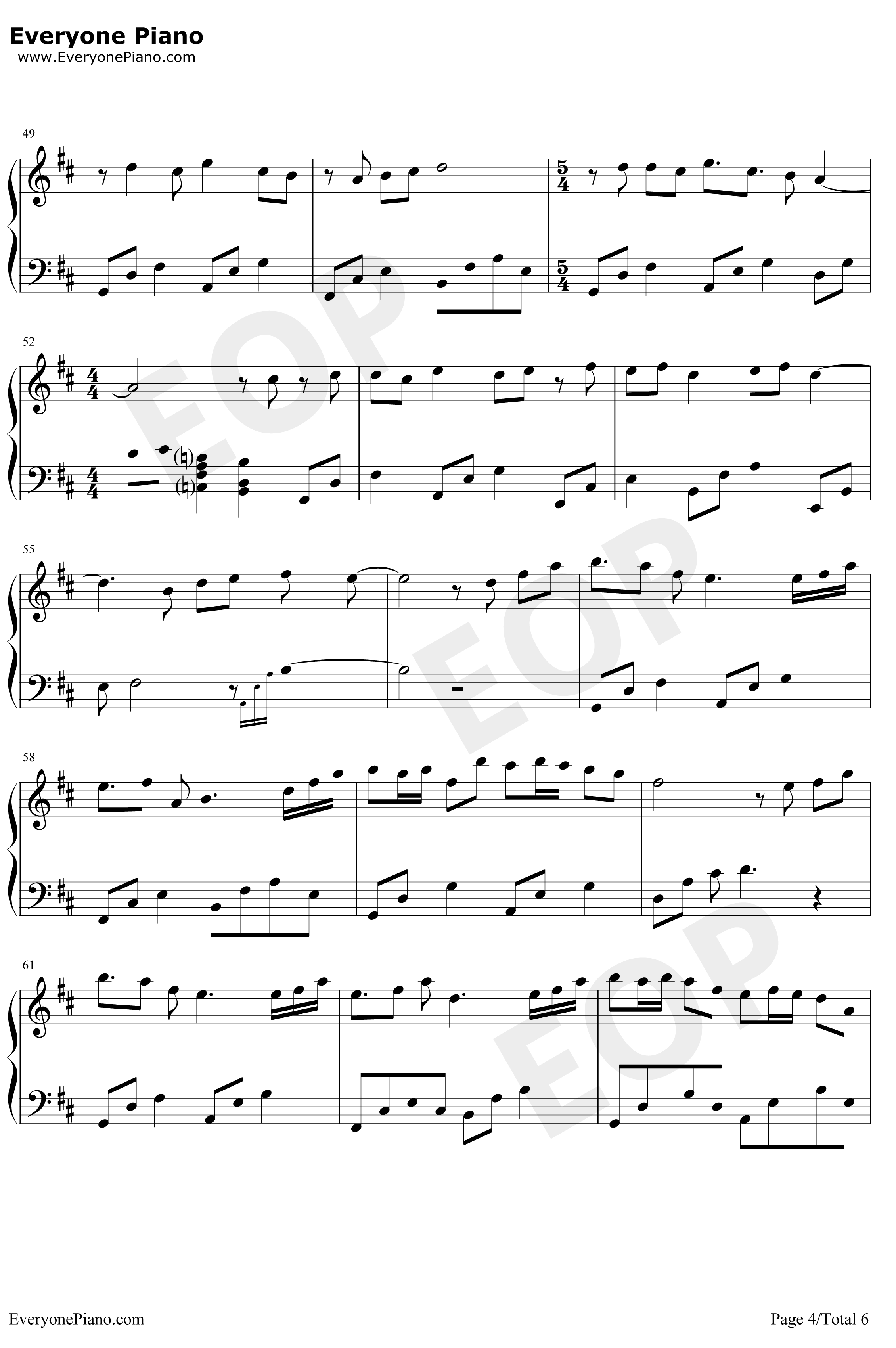 WindyHill钢琴谱-羽肿-很美的钢琴曲4