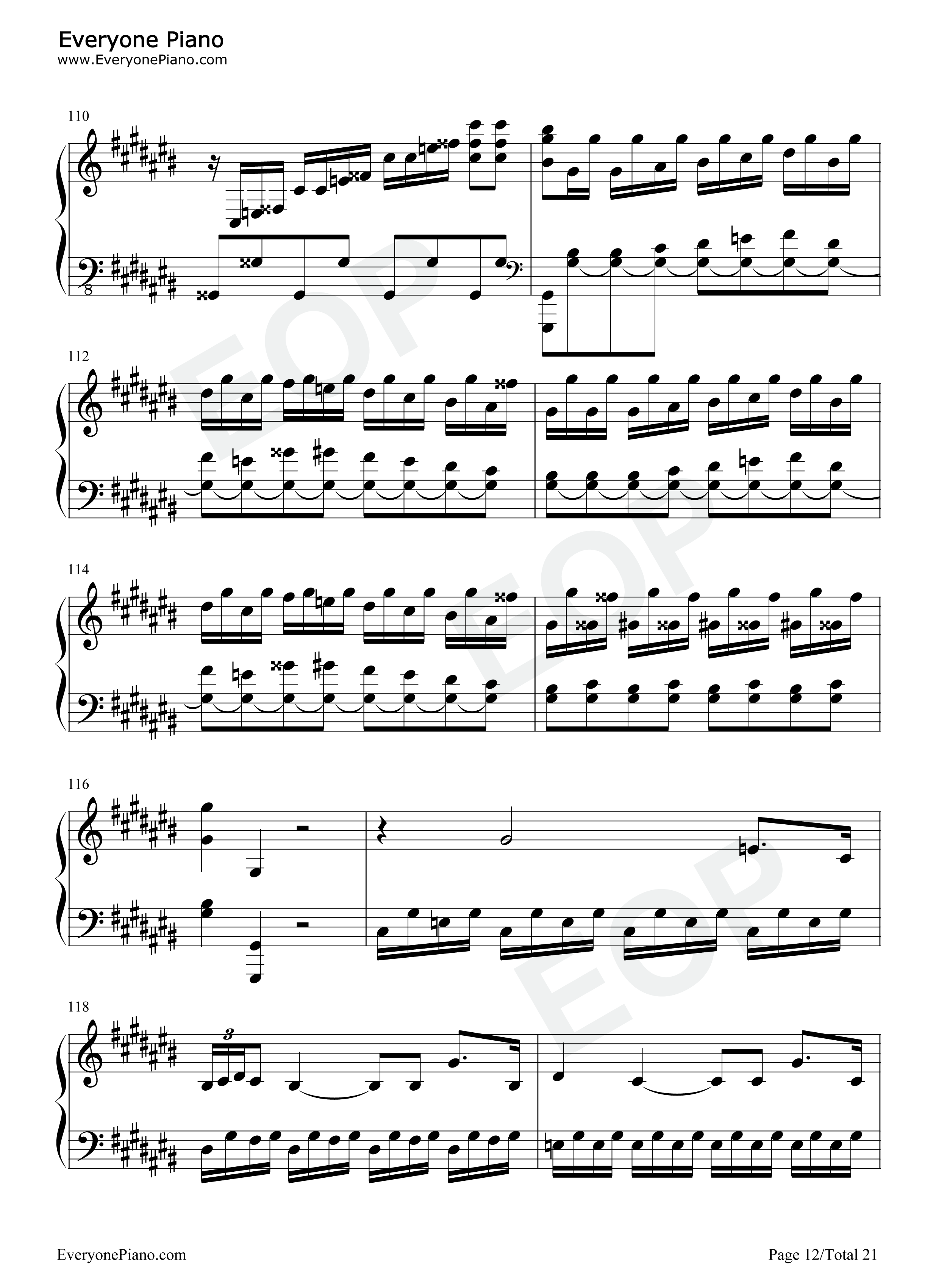 月光奏鸣曲第三乐章钢琴谱-贝多芬12