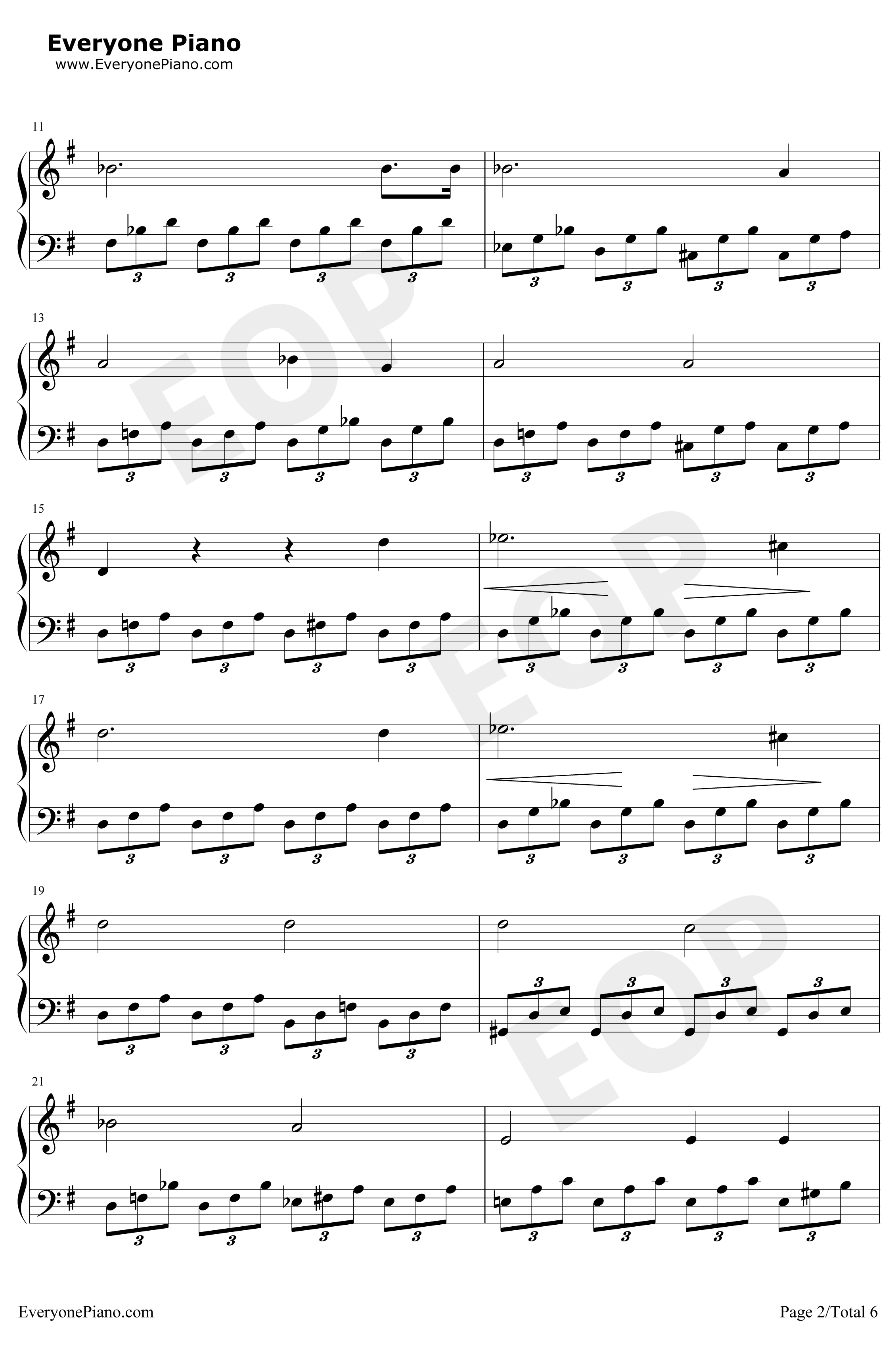 月光奏鸣曲钢琴谱-贝多芬2