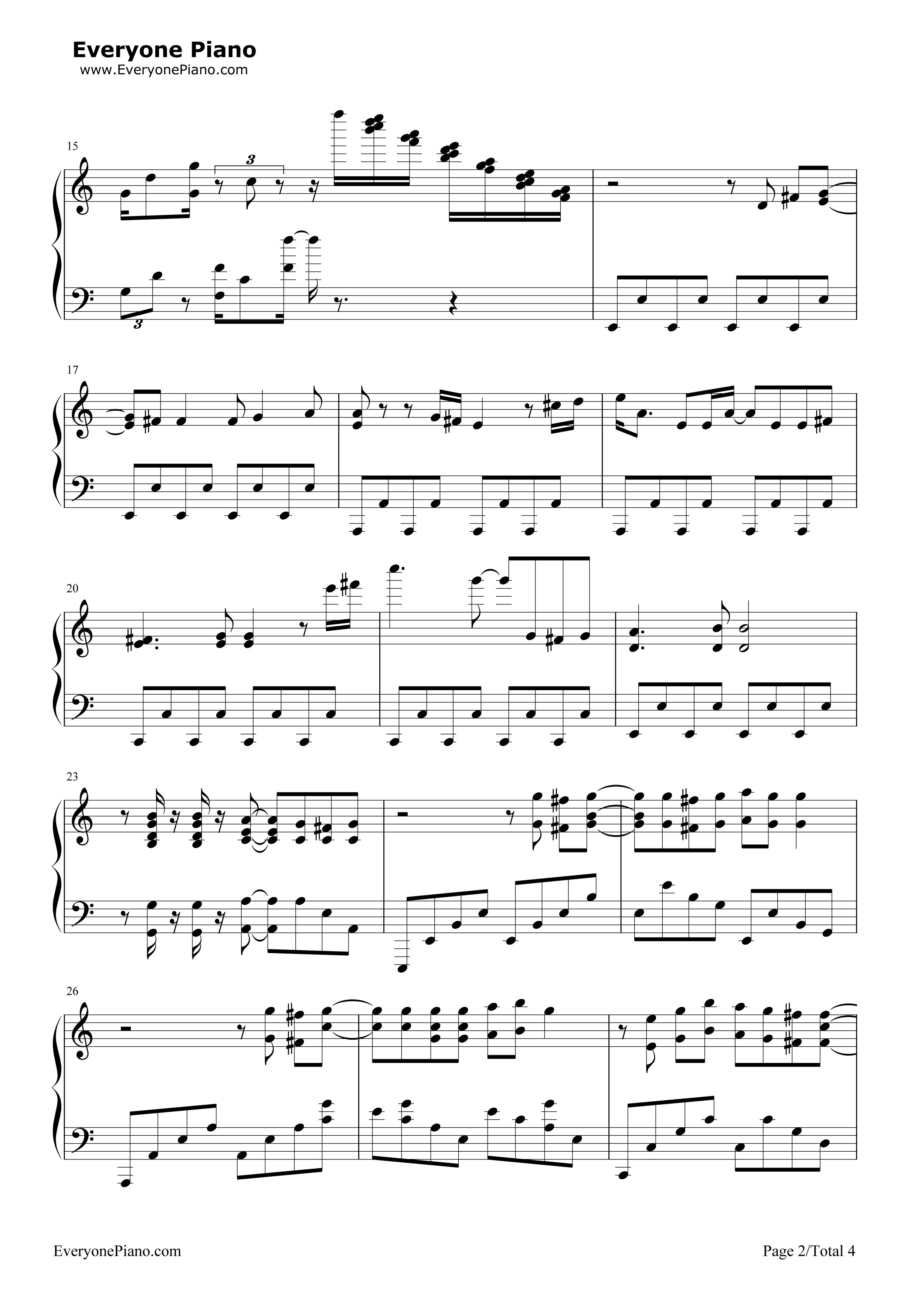 UNISONIA钢琴谱-TRUE2