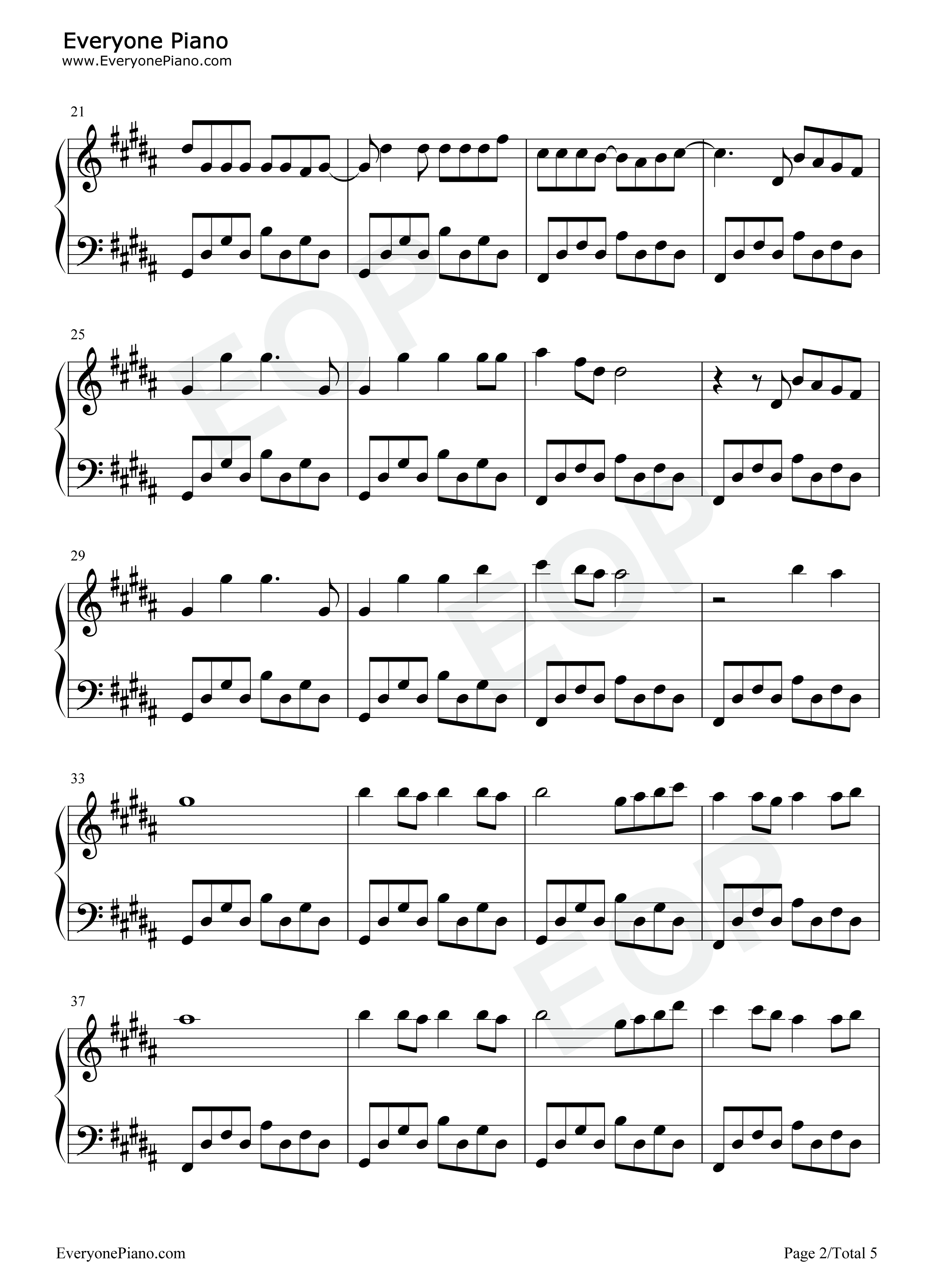 Da Vu钢琴谱-Tăng Duy Tân2