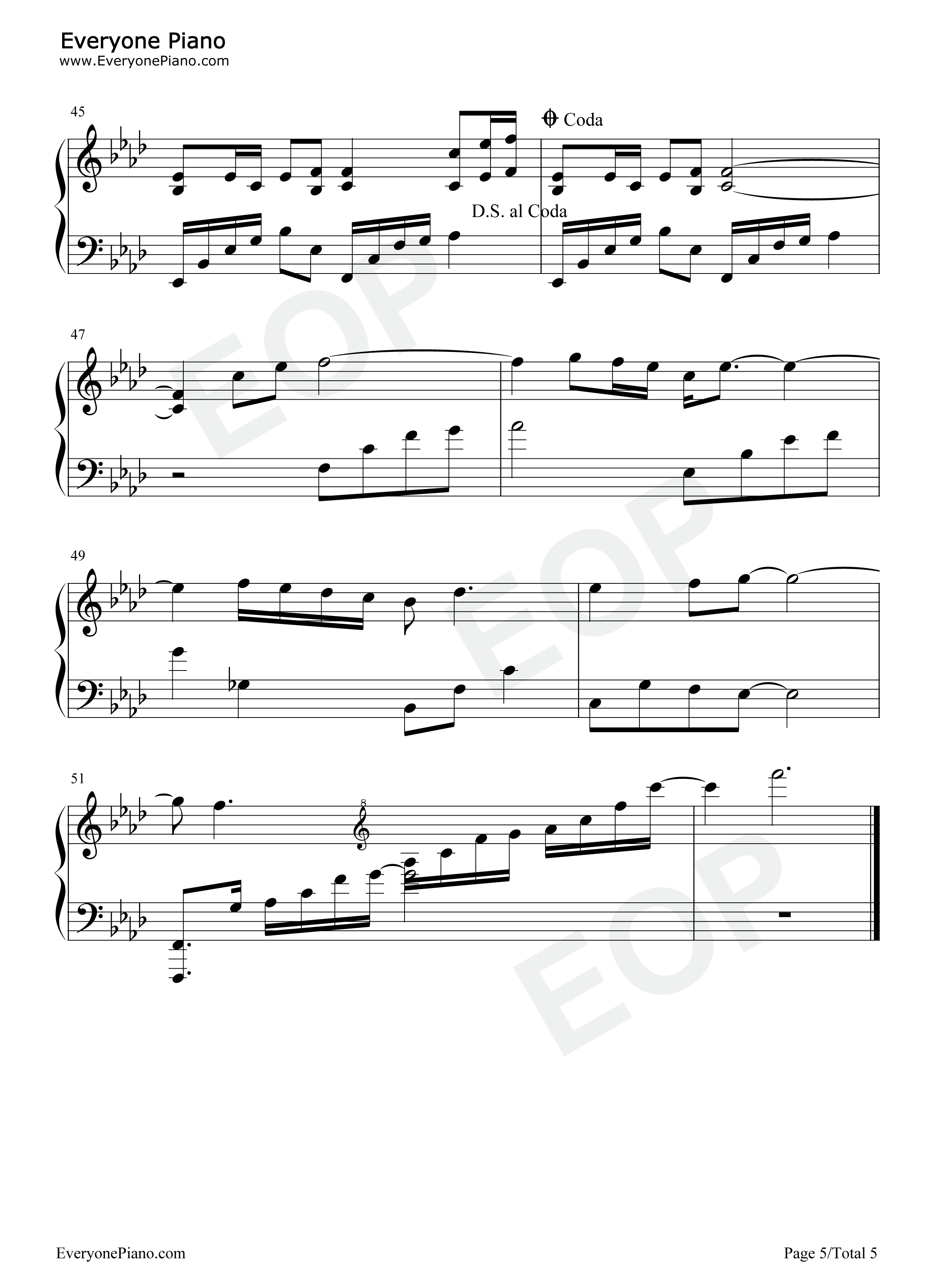 可可托海的牧羊人钢琴谱-王琪5