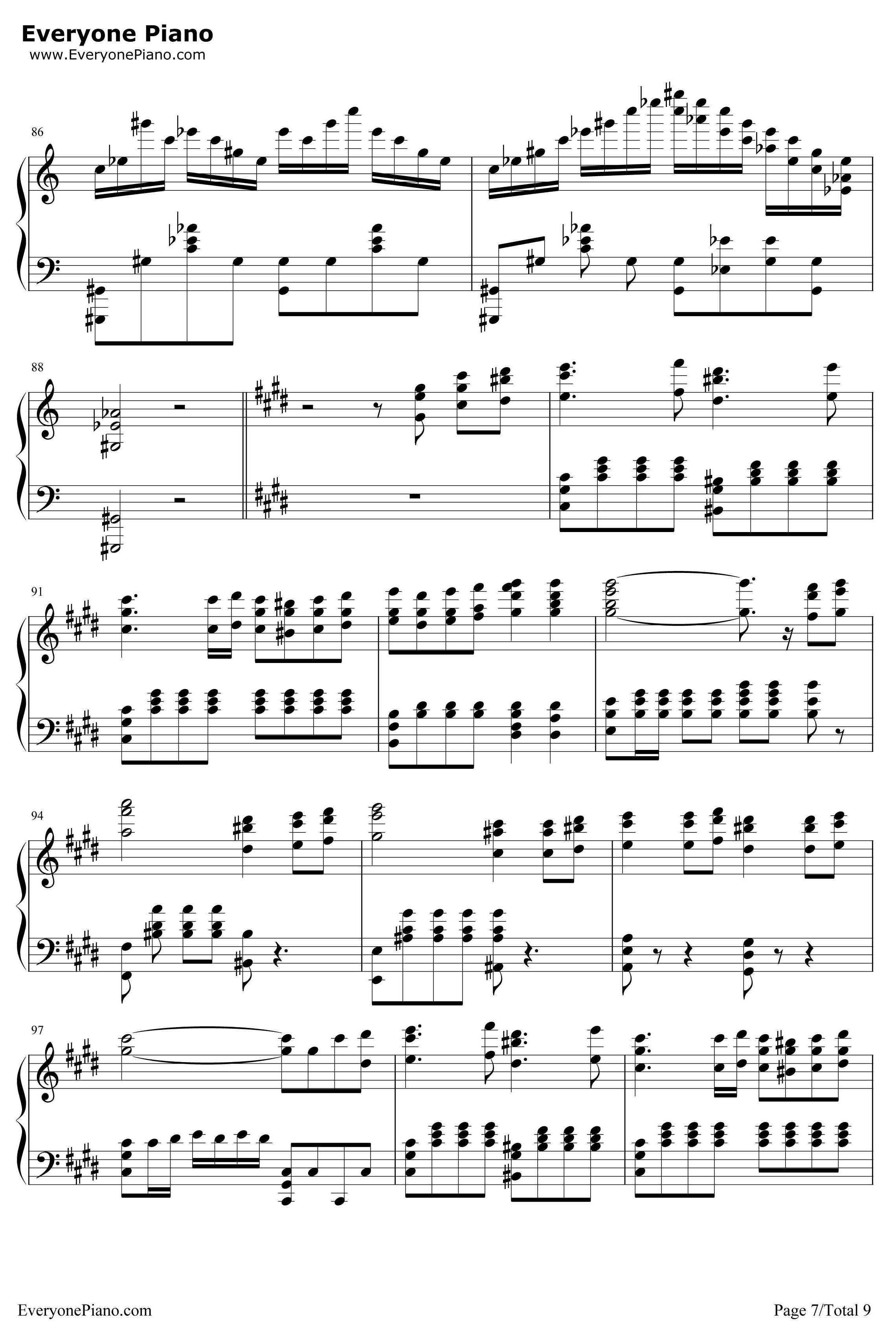 劲乐团V3钢琴谱-BeautifulDay-贝多芬悲怆第三乐章改编7