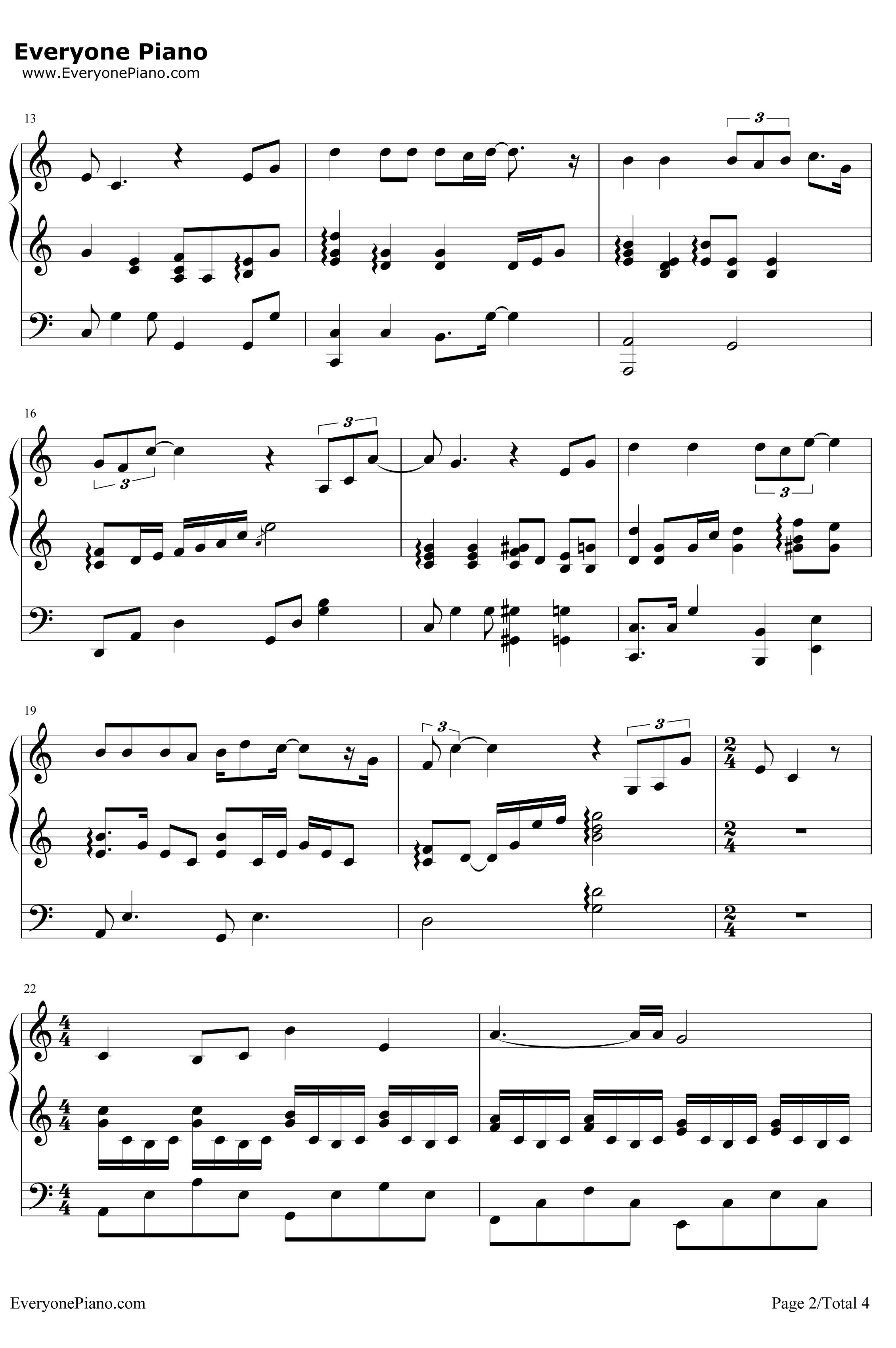 从前慢钢琴谱-段奥娟2