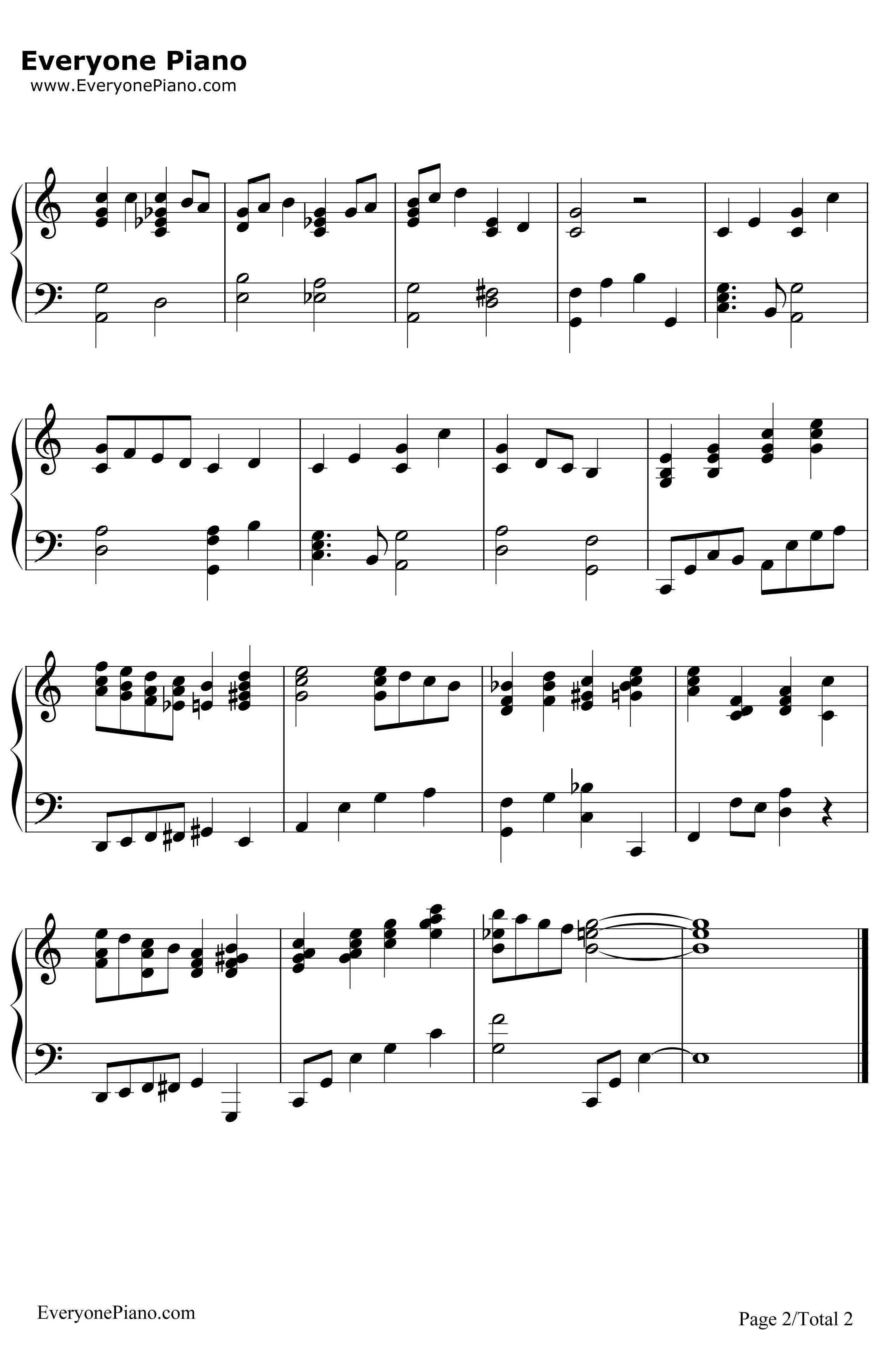 圣诞快乐钢琴谱-茱蒂嘉兰JudyGarland-圣诞歌曲2