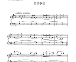 星星歌谣钢琴谱-马剑平