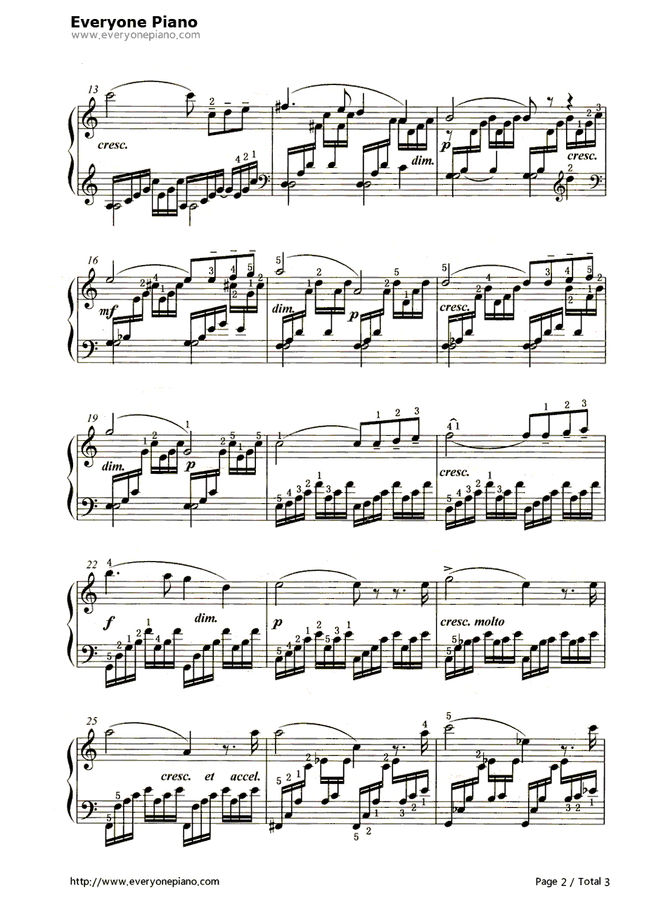 圣母颂（Ave Maria）简谱、五线谱对应版钢琴谱-巴赫古诺2