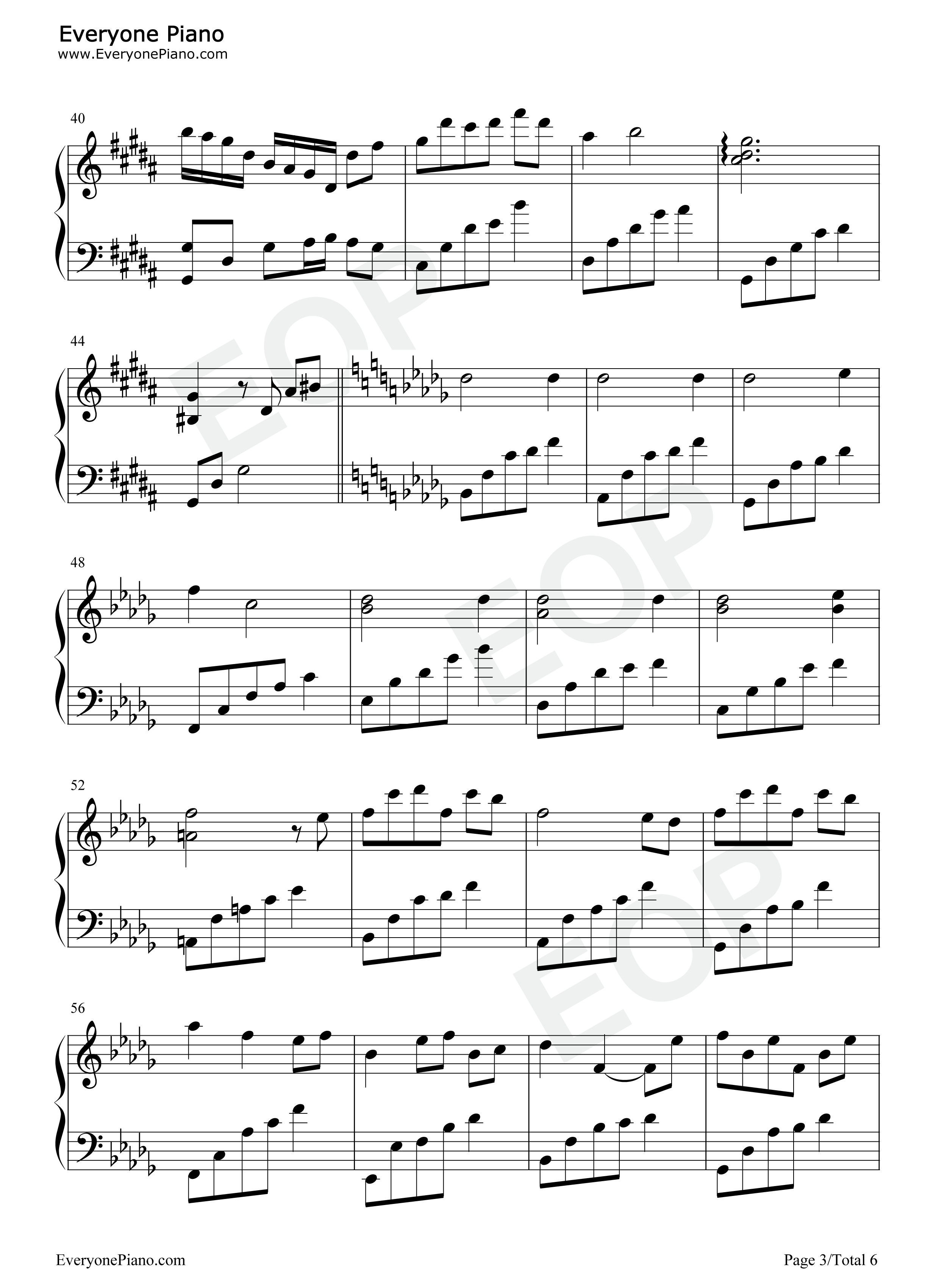 寒意钢琴谱-M小冯哒3