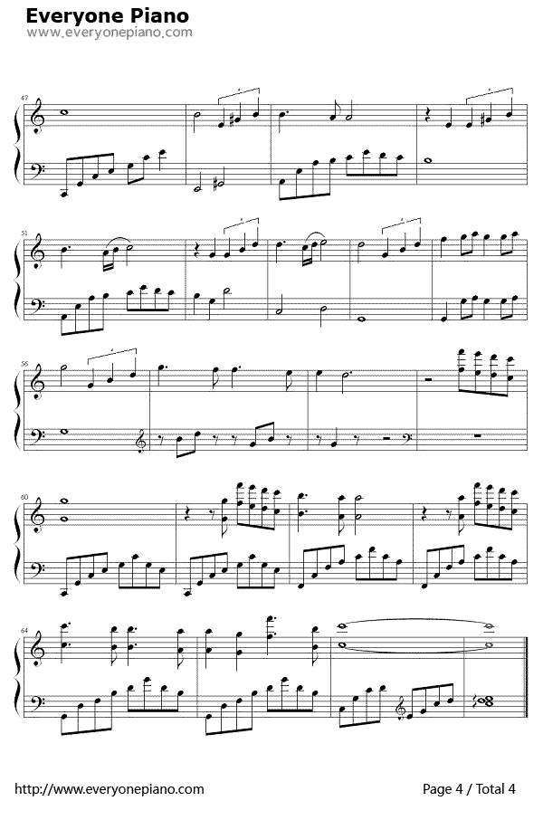 罗曼史钢琴谱-理查德·克莱德曼Richard Clayderman4