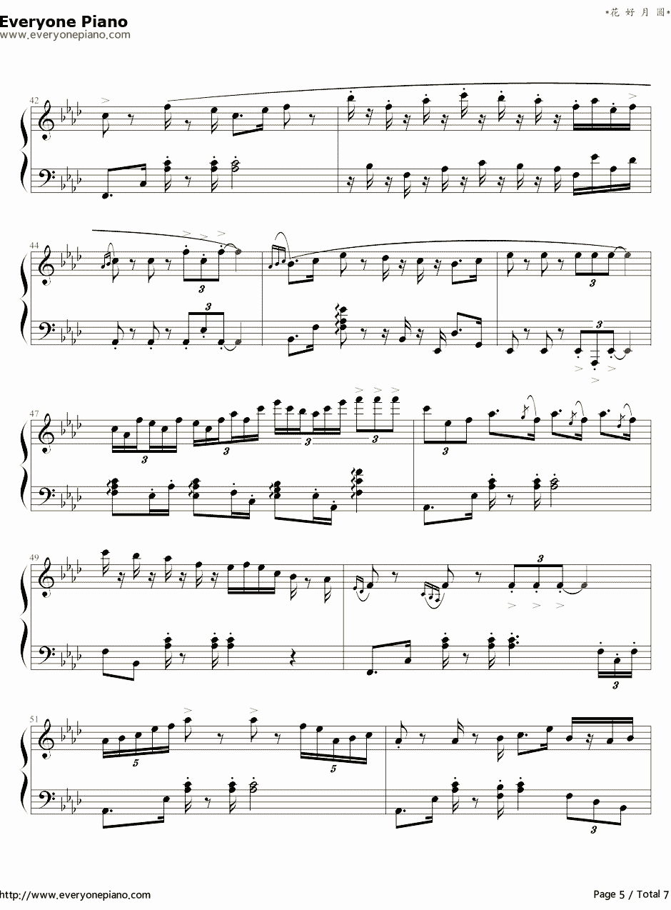 花好月圆钢琴谱-任光-新年祝福-恰恰Op7.15