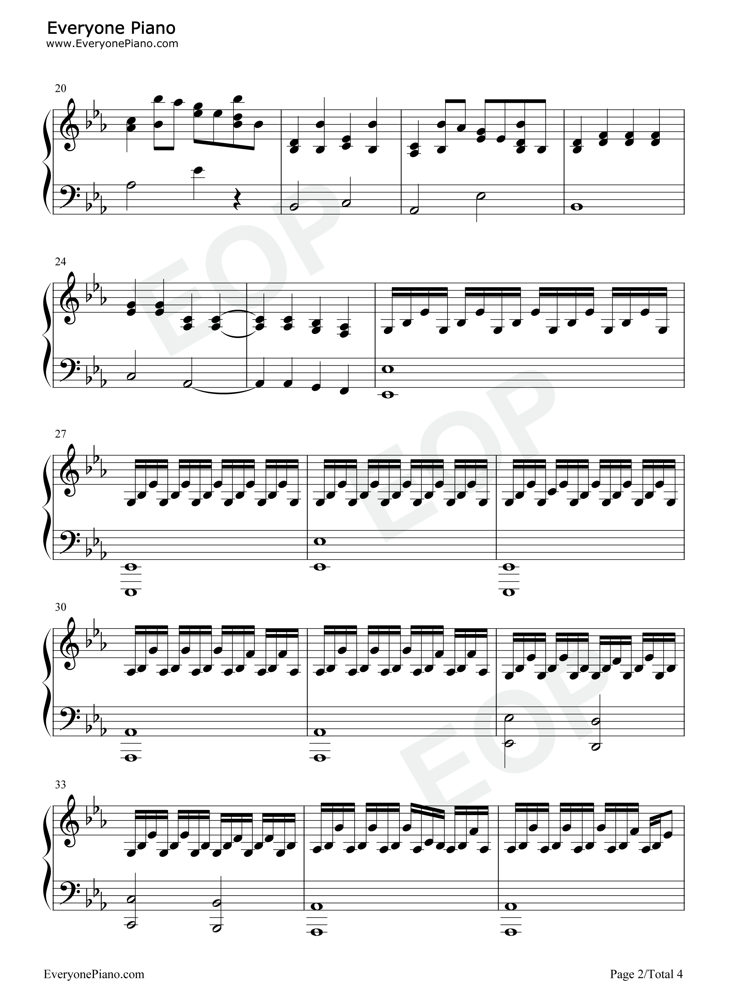 Turning Page钢琴谱-Sleeping at Last2