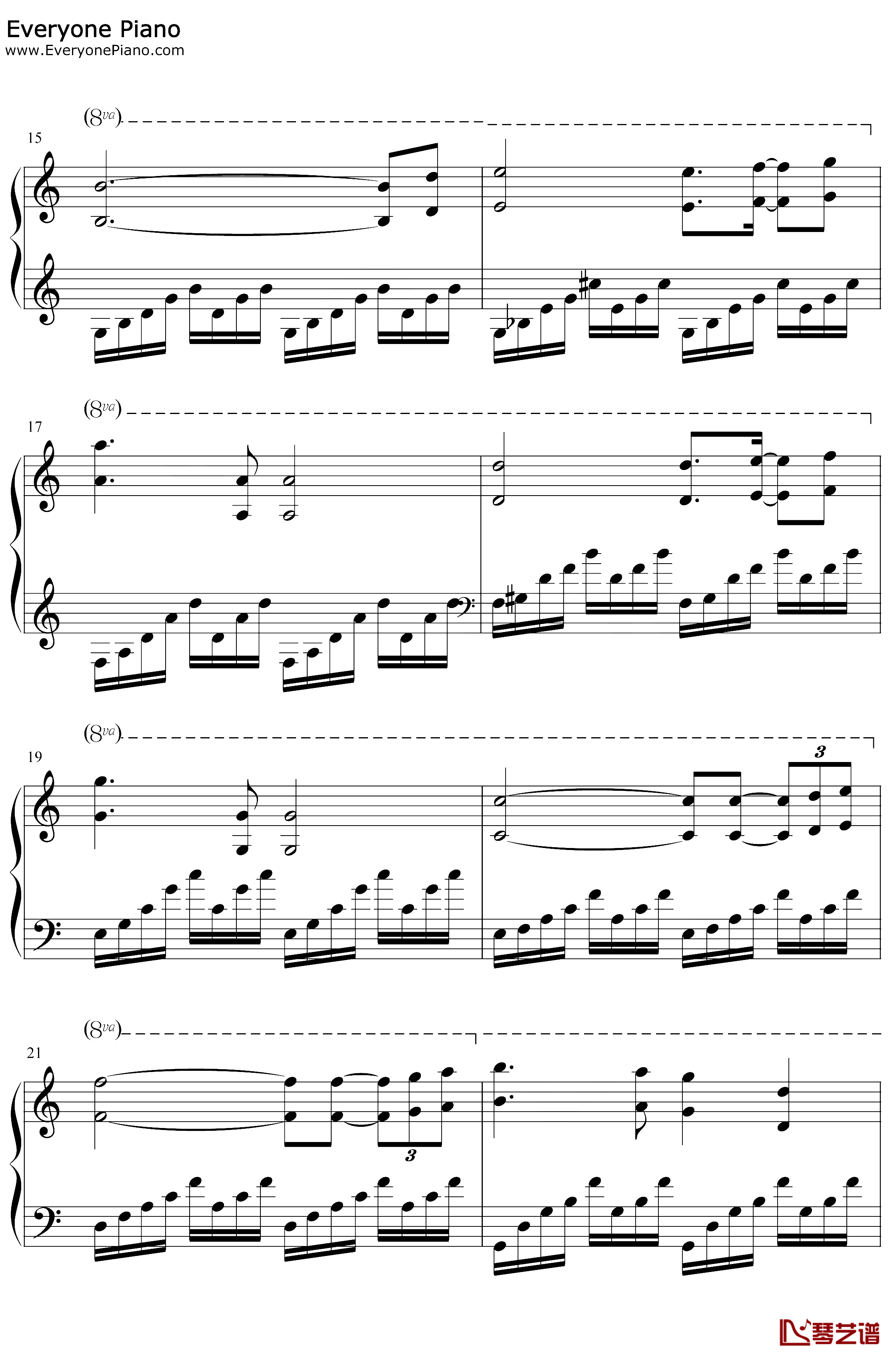 圣母颂钢琴谱-古诺-巴赫C大调前奏曲与赋格2