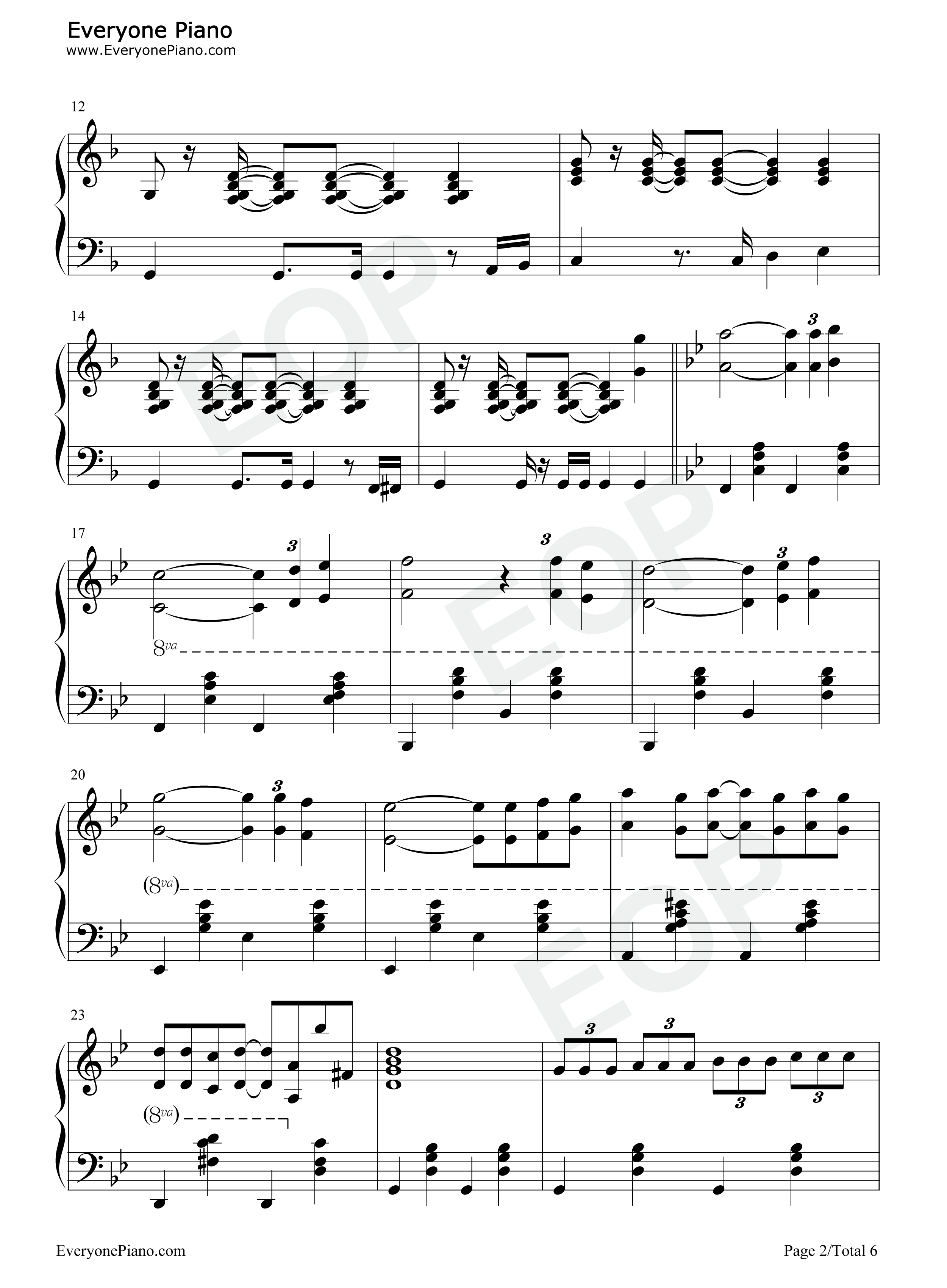 托卡塔曲钢琴谱-巴赫2