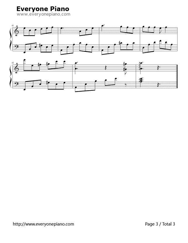 怀念的山谷钢琴谱-理查德·克莱德曼  Richard Clayderman3