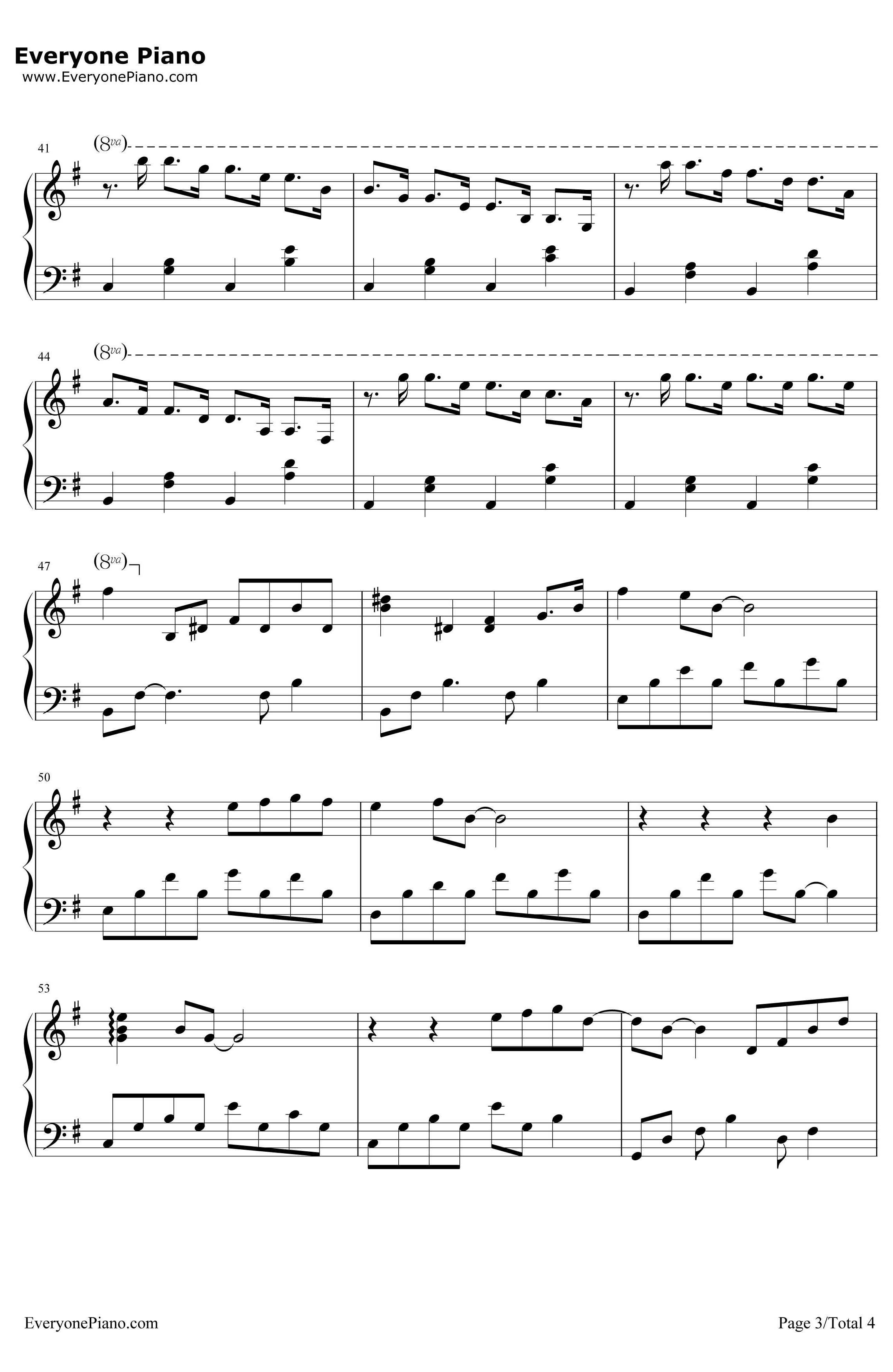 暗恋钢琴谱-石进-夜的钢琴曲II3