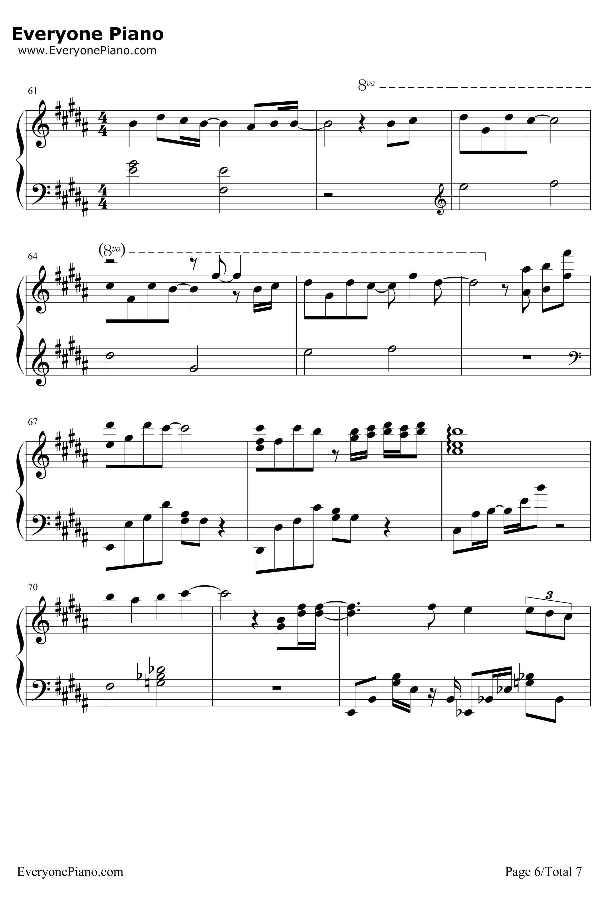 Only Human钢琴谱-K（姜尹成）-一公升眼泪主题曲6