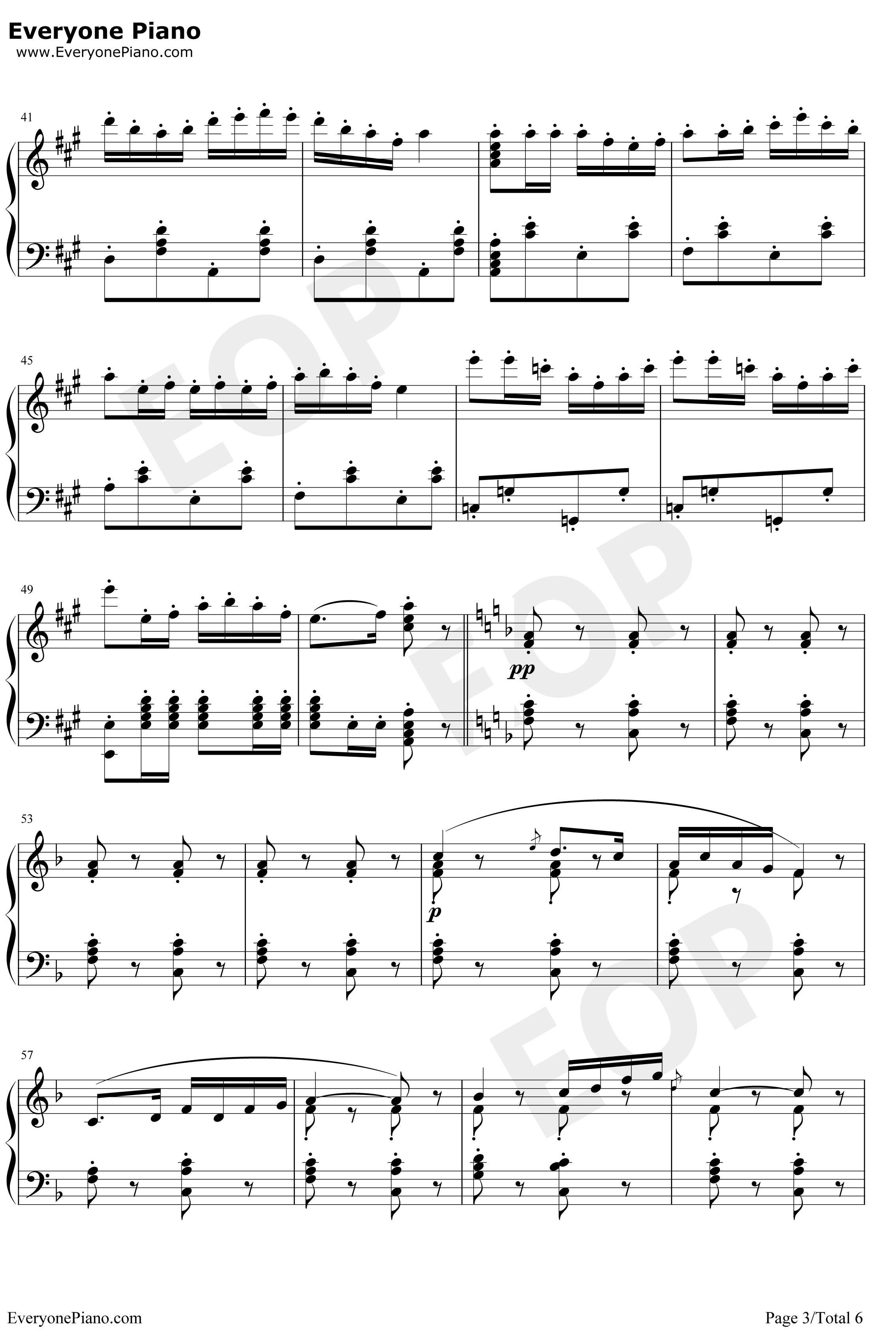卡门序曲钢琴谱-比才-朝鲜风格3