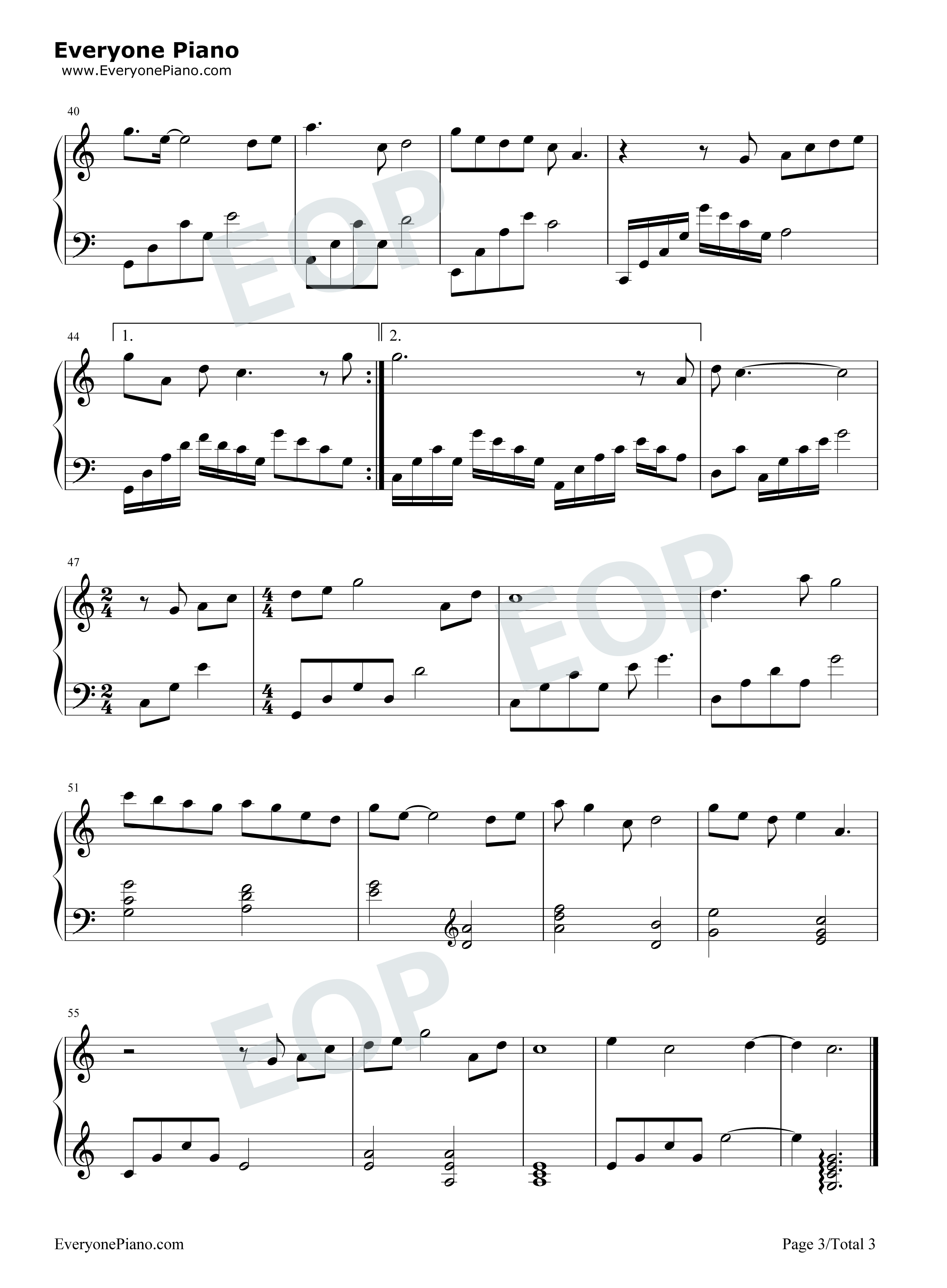 雪落下的声音钢琴谱-陆虎-延禧攻略片尾曲3