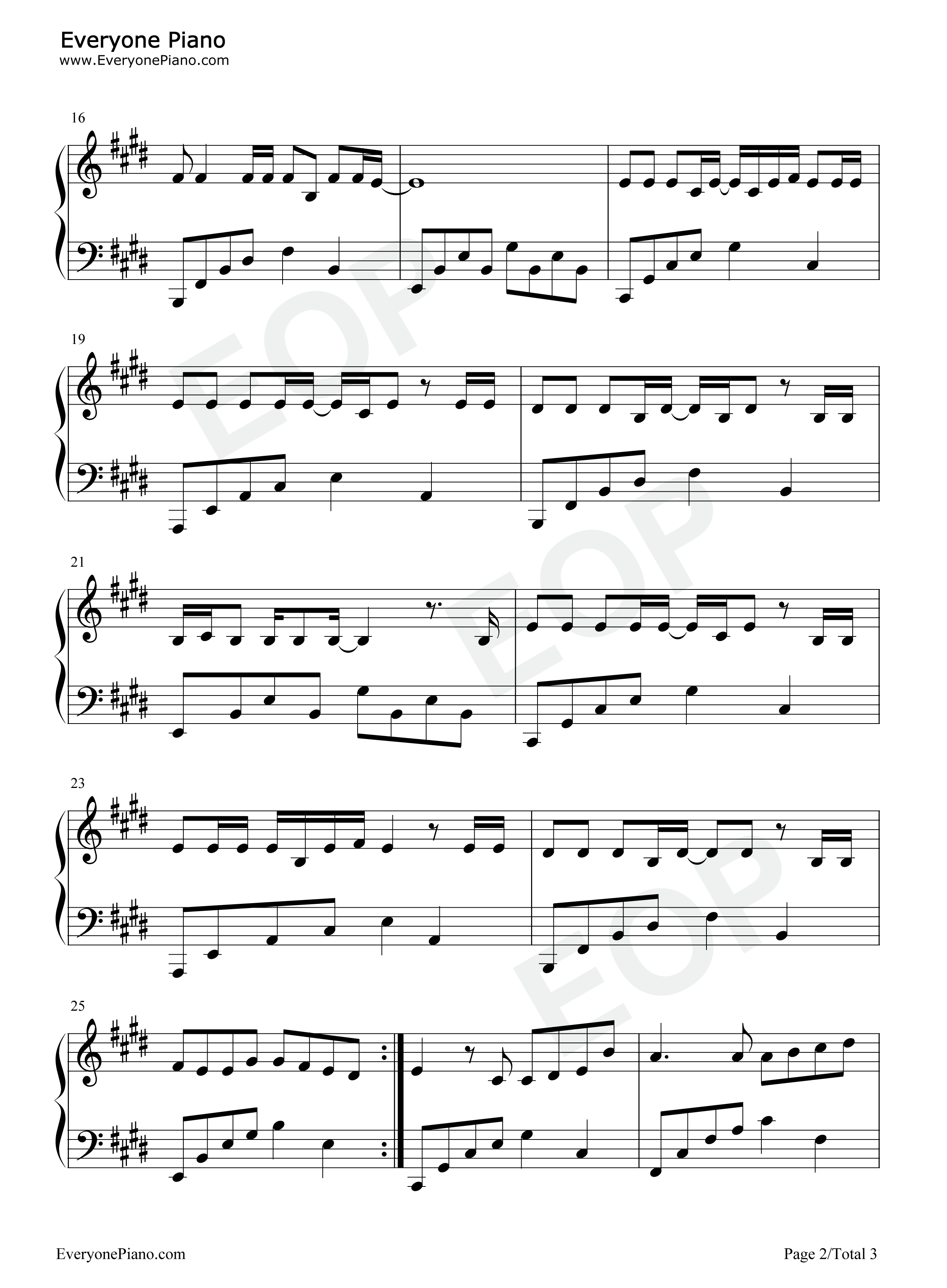 墨尔本的秋天钢琴谱-傅锵锵2