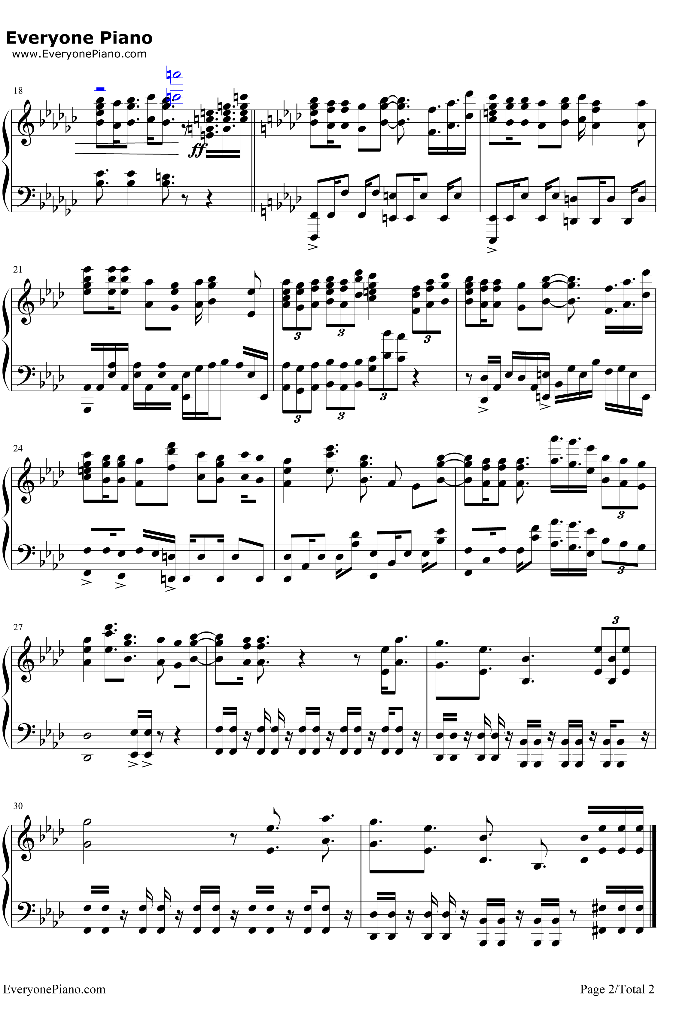 PLEDGE钢琴谱-ASCA2