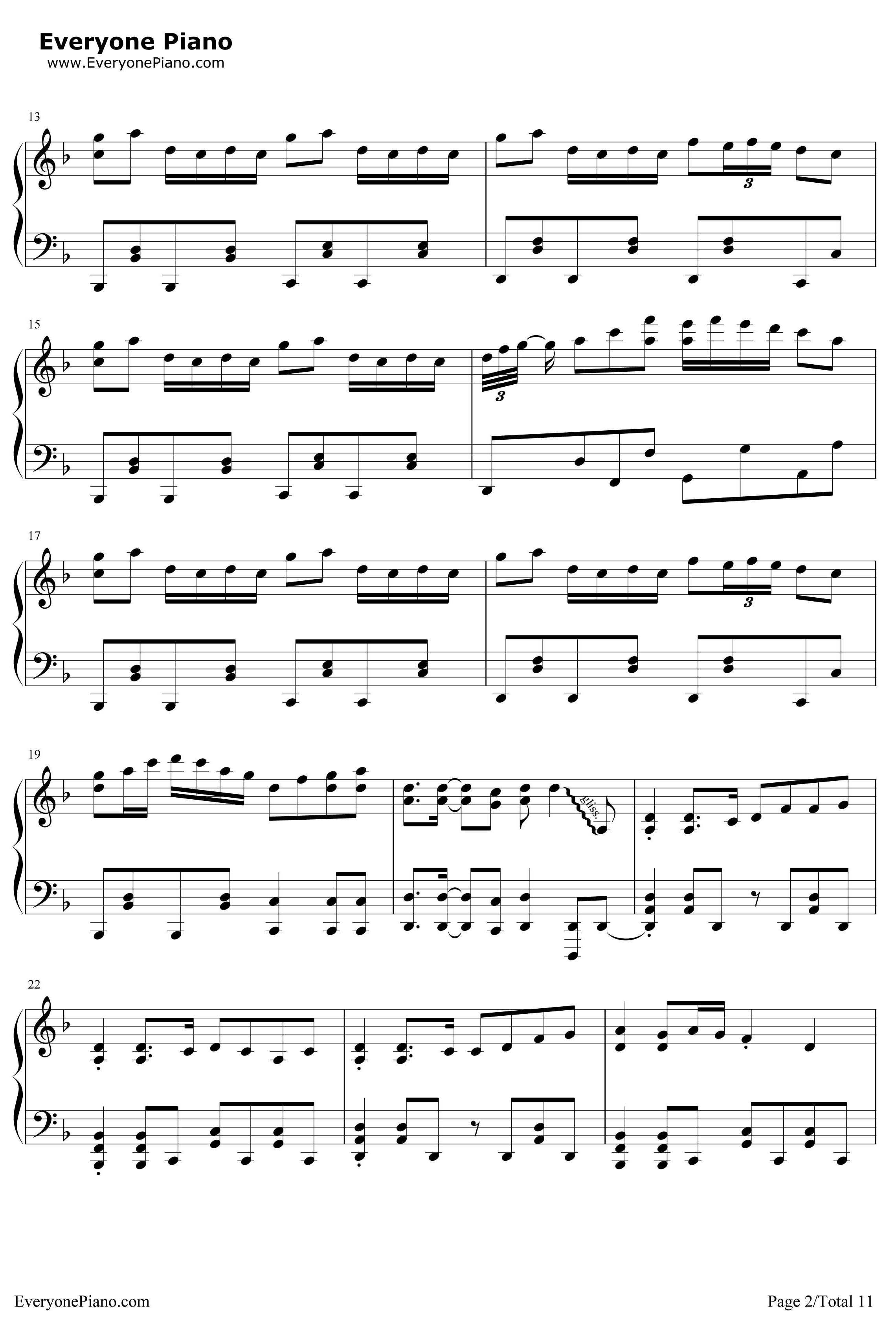 千本樱钢琴谱-触手猴版本-带力度版2
