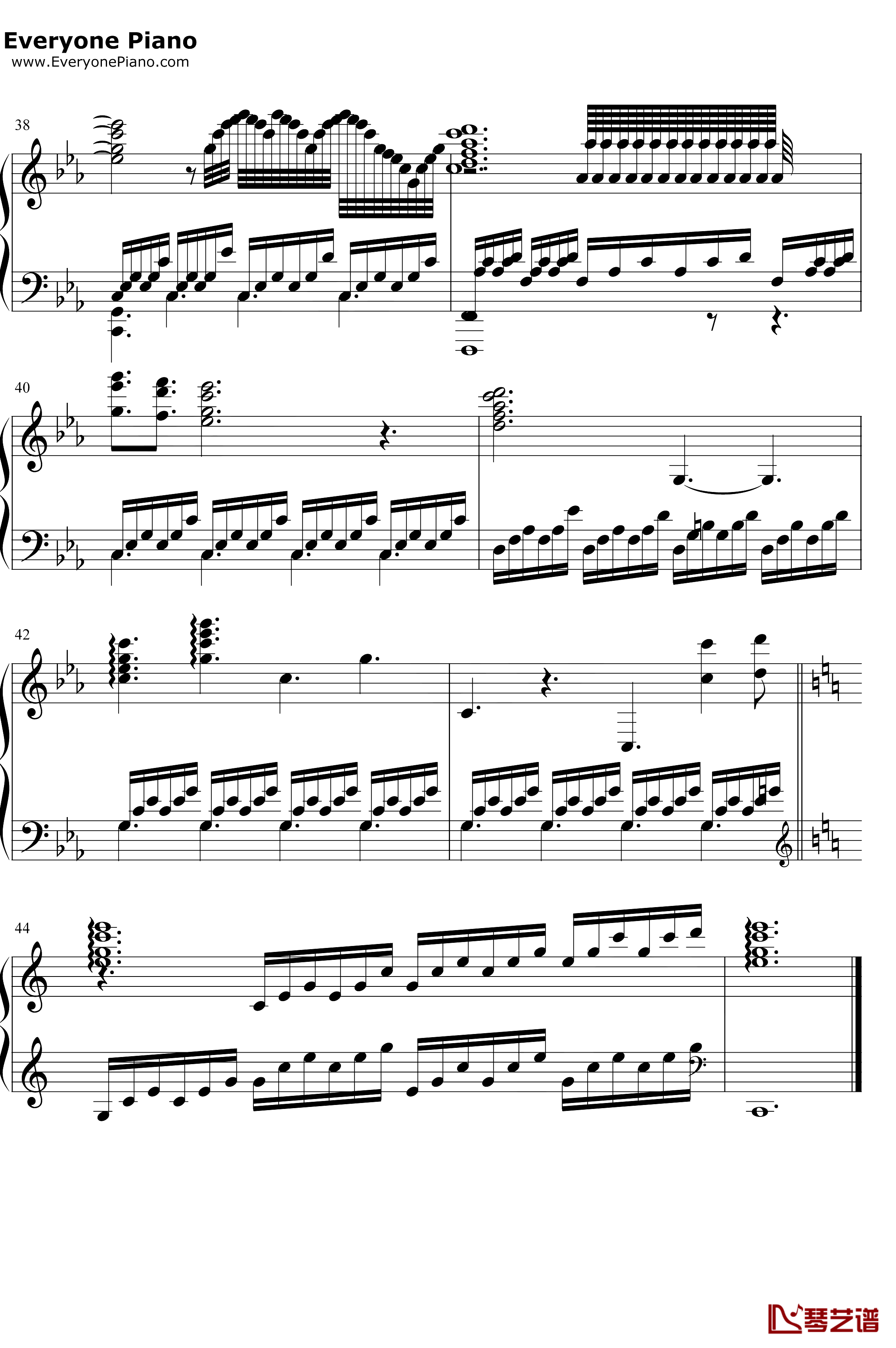 White Palace钢琴谱-Christopher Larkin-空洞骑士BGM5