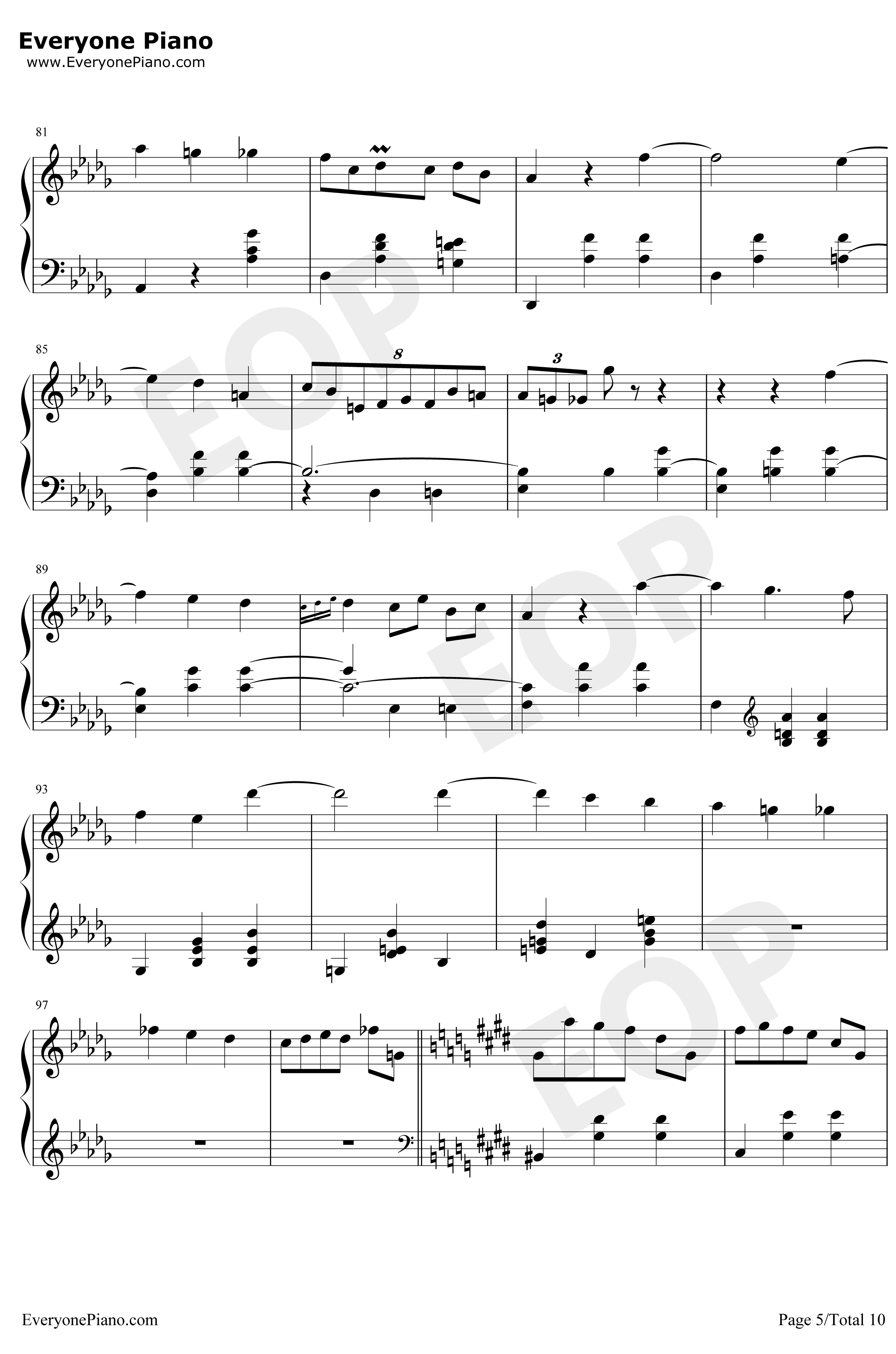 升C小调圆舞曲钢琴谱-肖邦5