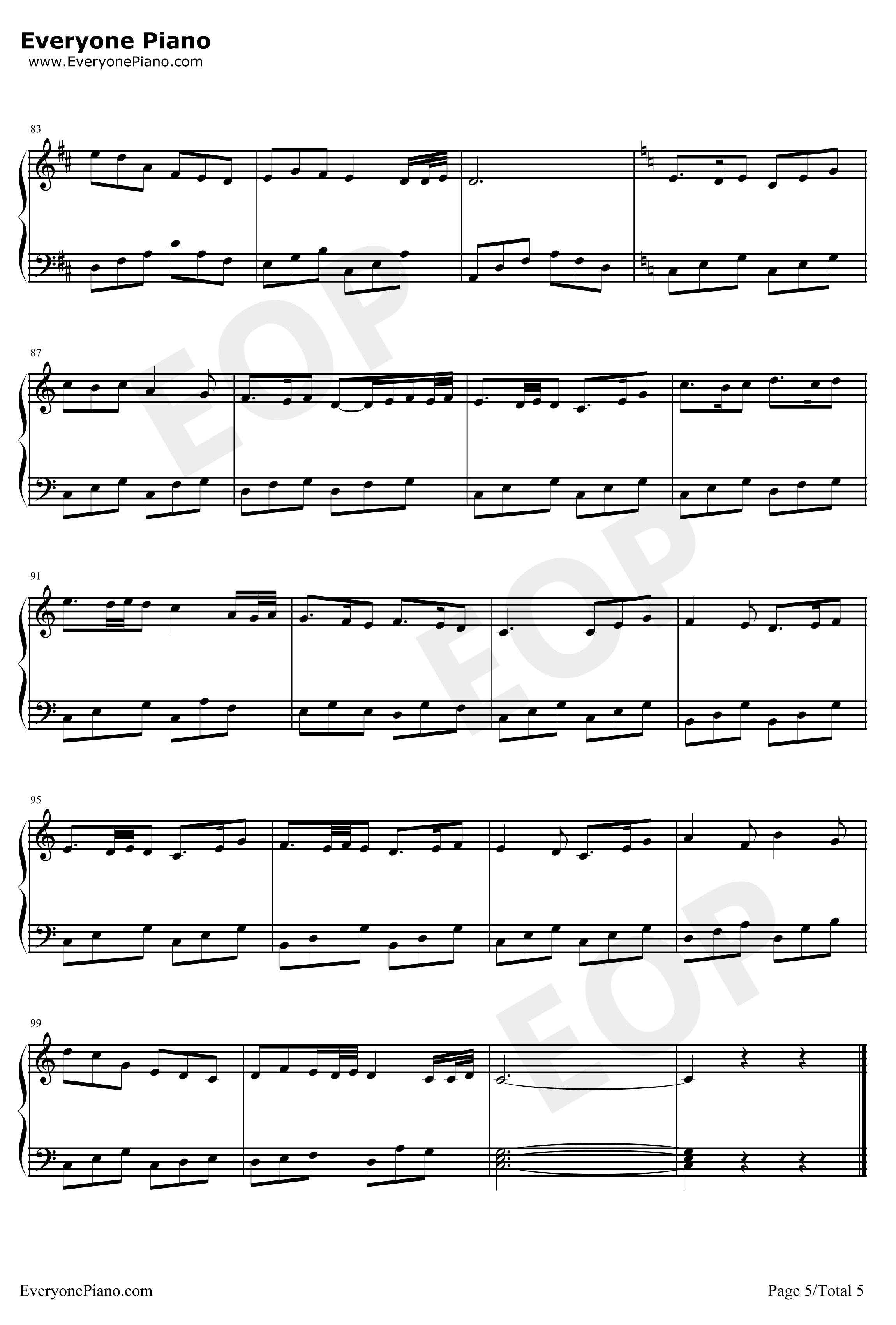 荆棘鸟主题曲钢琴谱-HenryMancini-TheThornBirds5