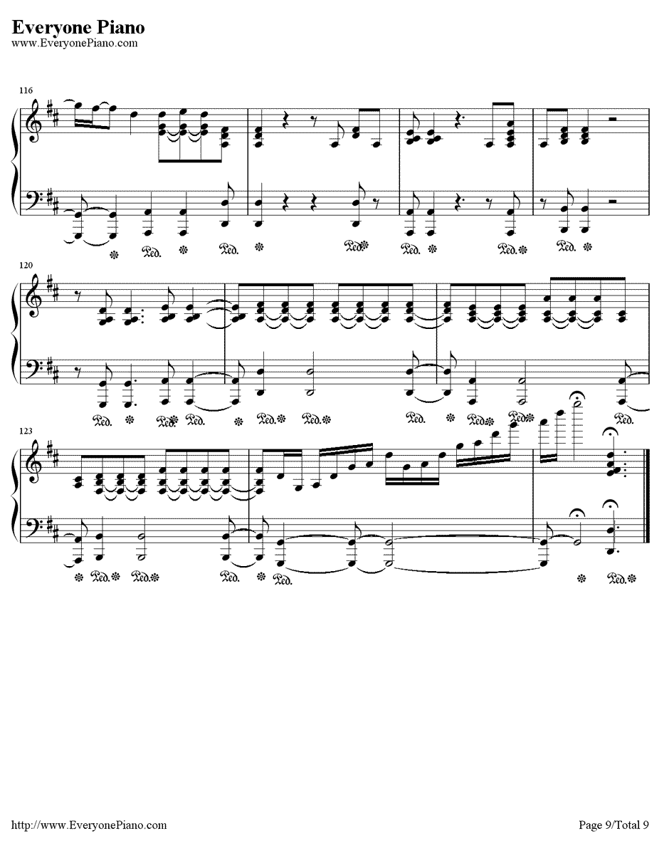ほうき星钢琴谱-ユンナ-《死神》片尾曲9