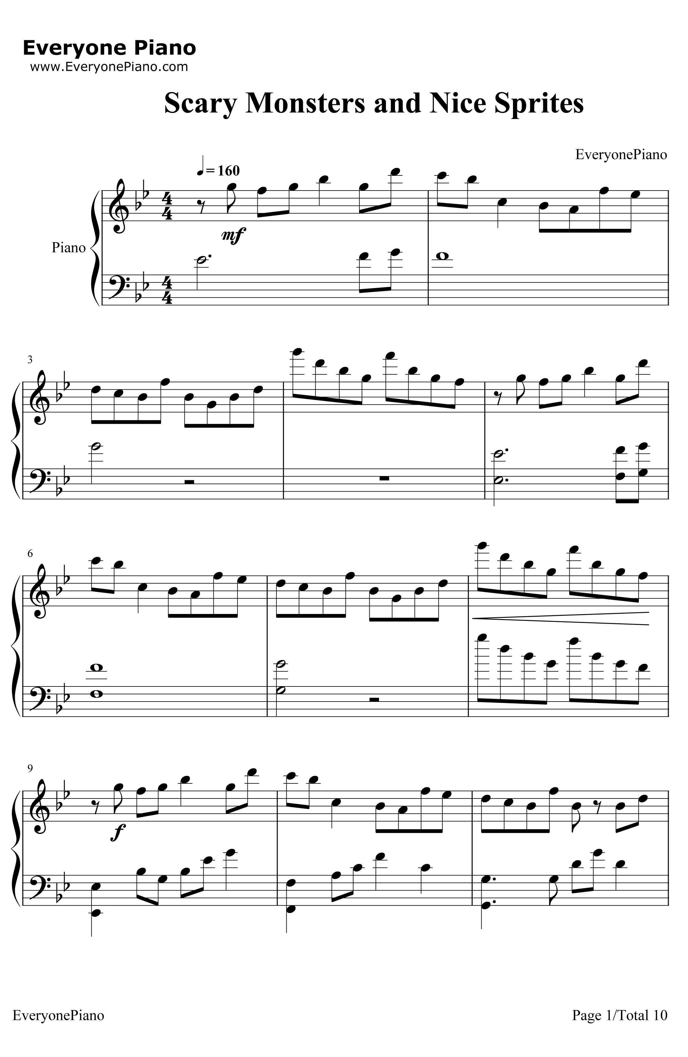 ScaryMonstersandNiceSprites钢琴谱-Skrillex1