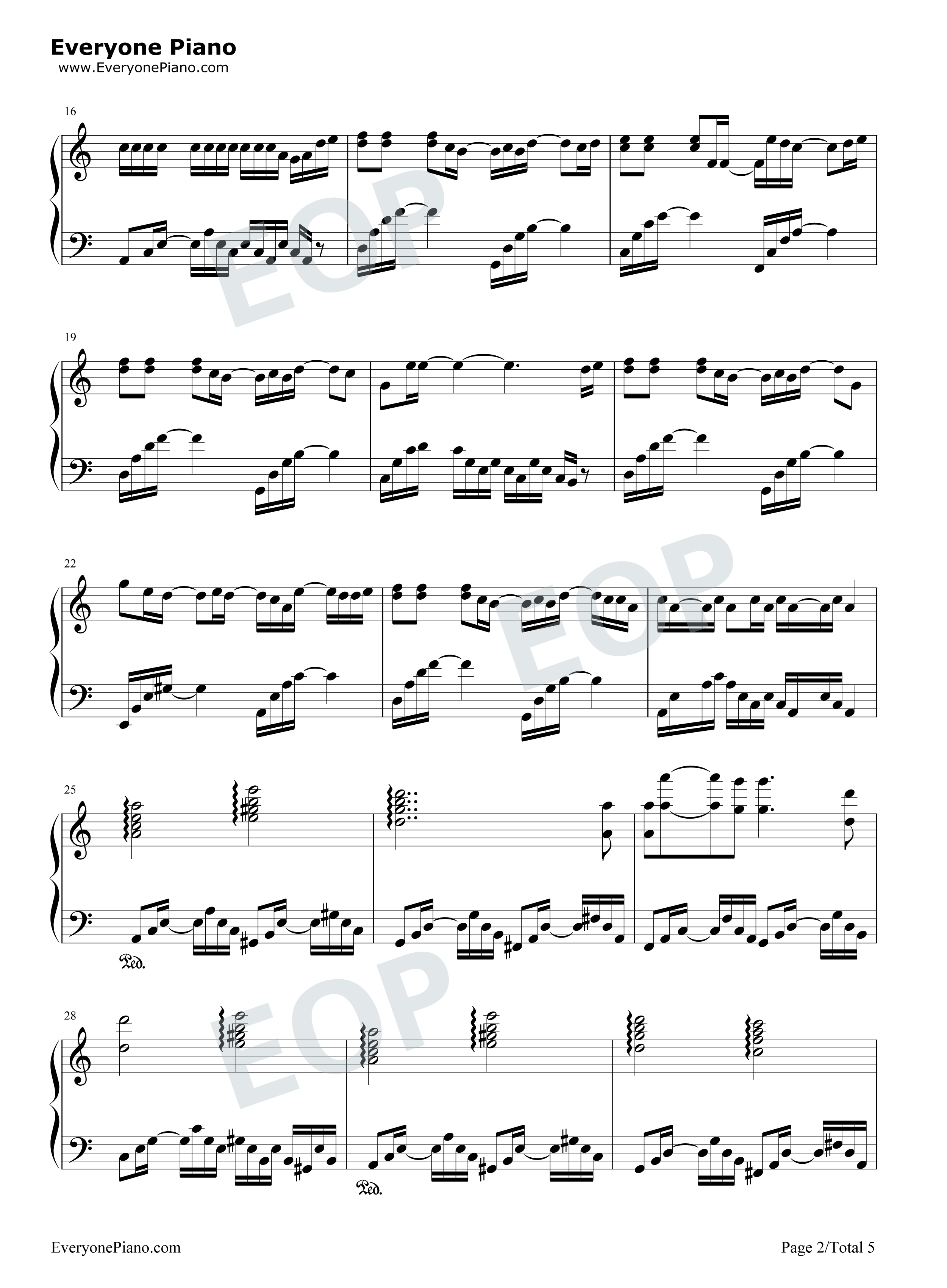 柒月钢琴谱-许嵩2