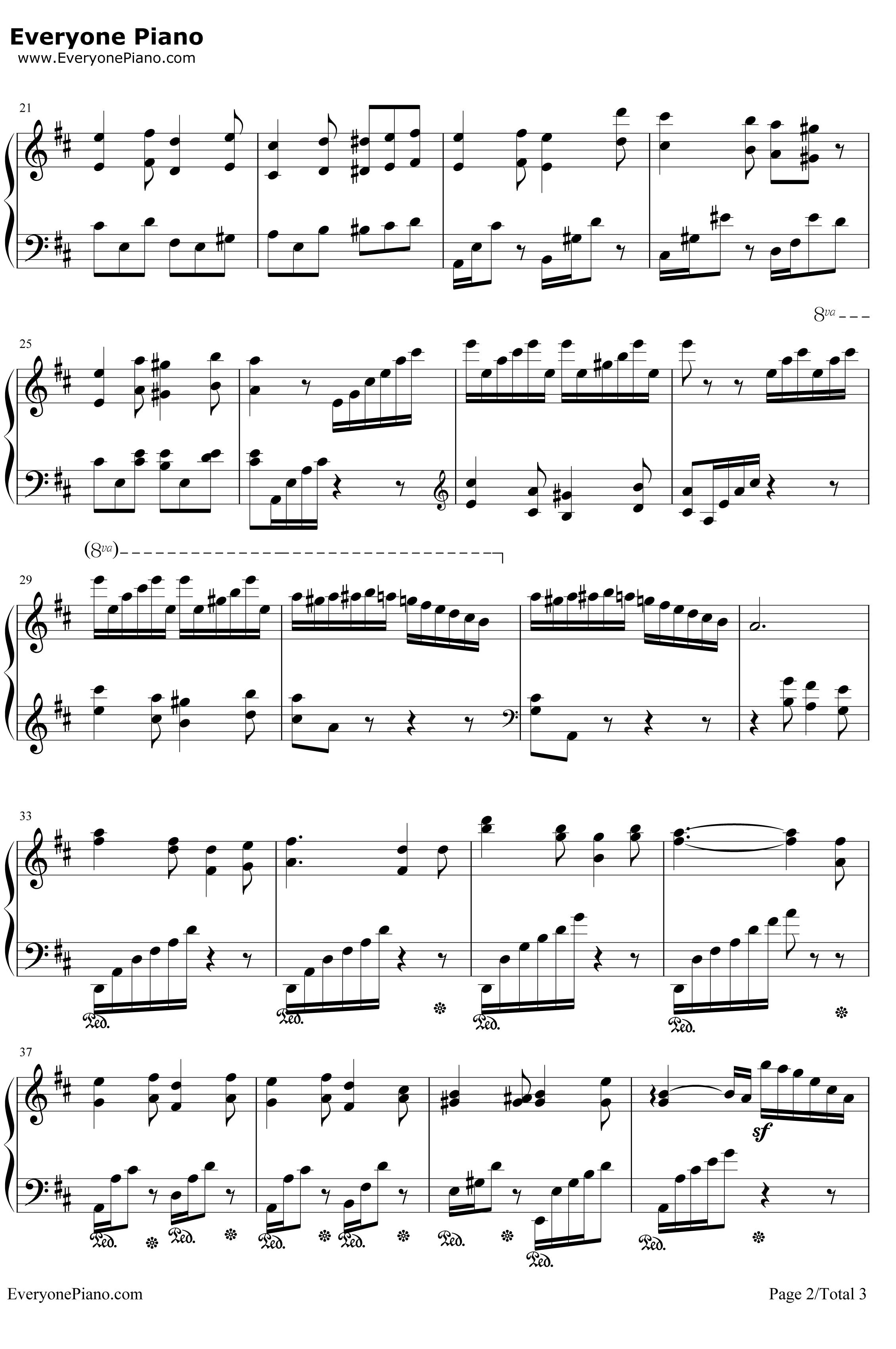 蝴蝶钢琴谱 -默克尔2