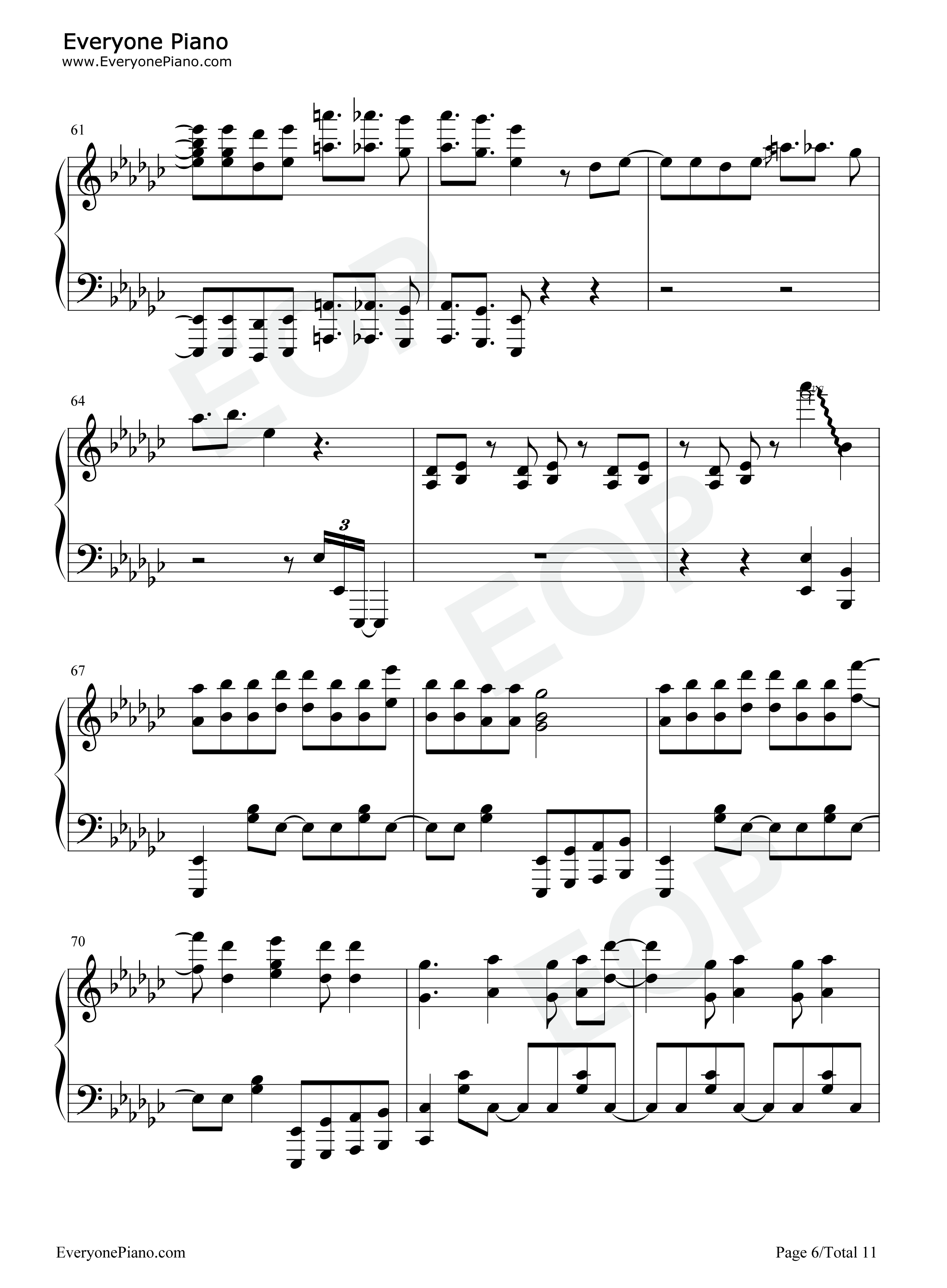 No.7钢琴谱-地缚少年乐队6