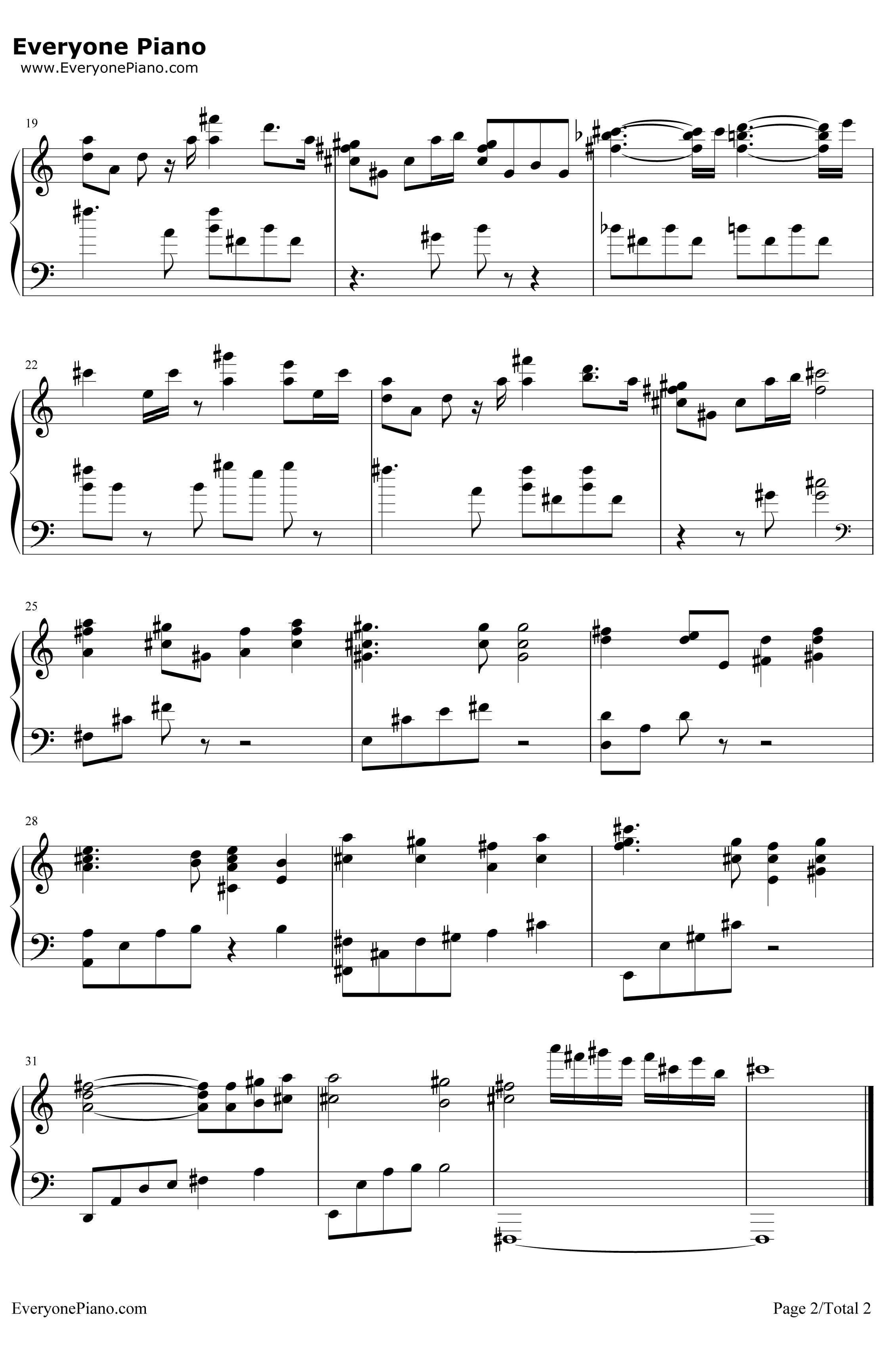 鬼泣钢琴谱-CAPCOM-鬼泣3的插曲2