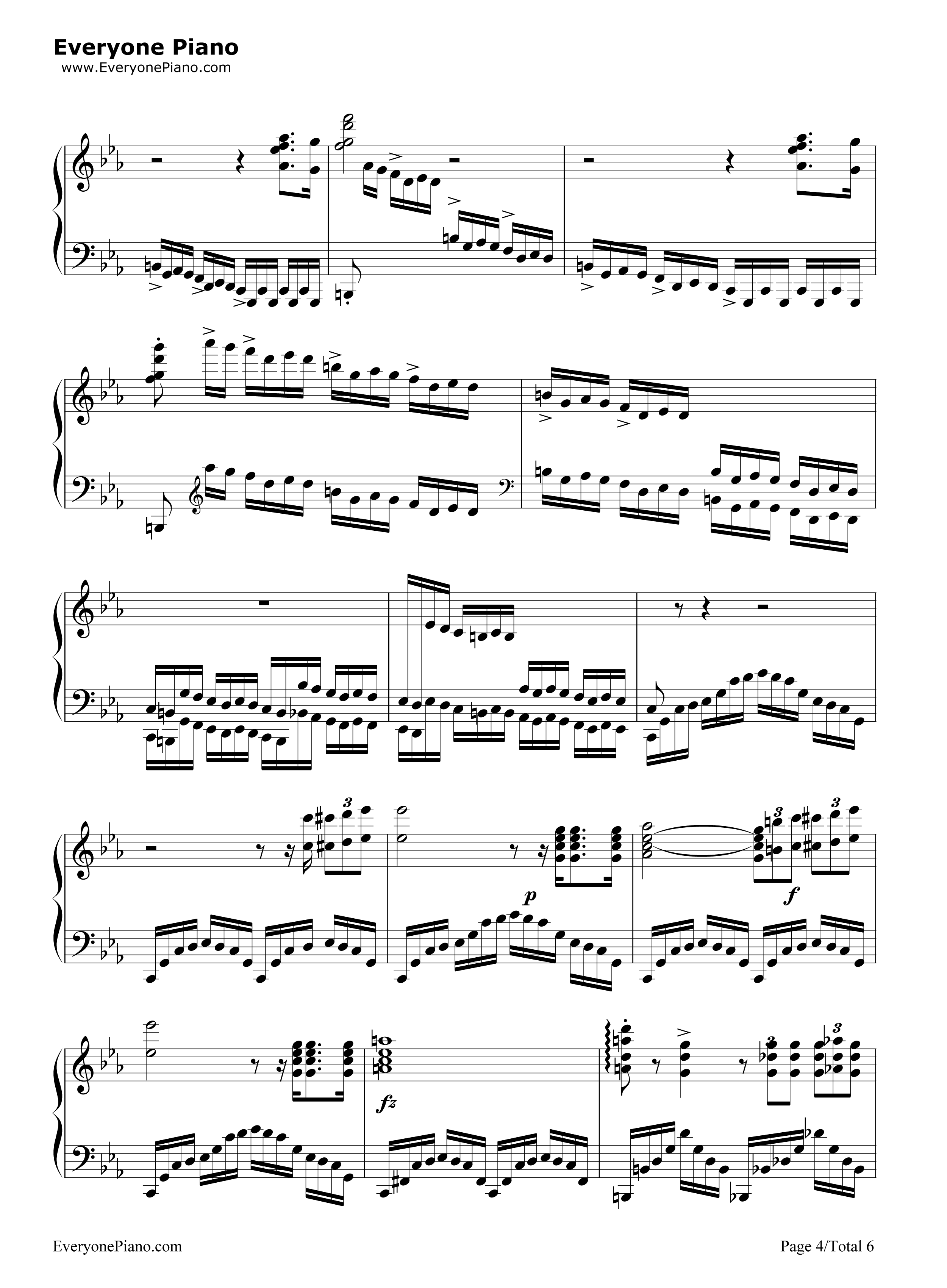 革命练习曲钢琴谱-肖邦4