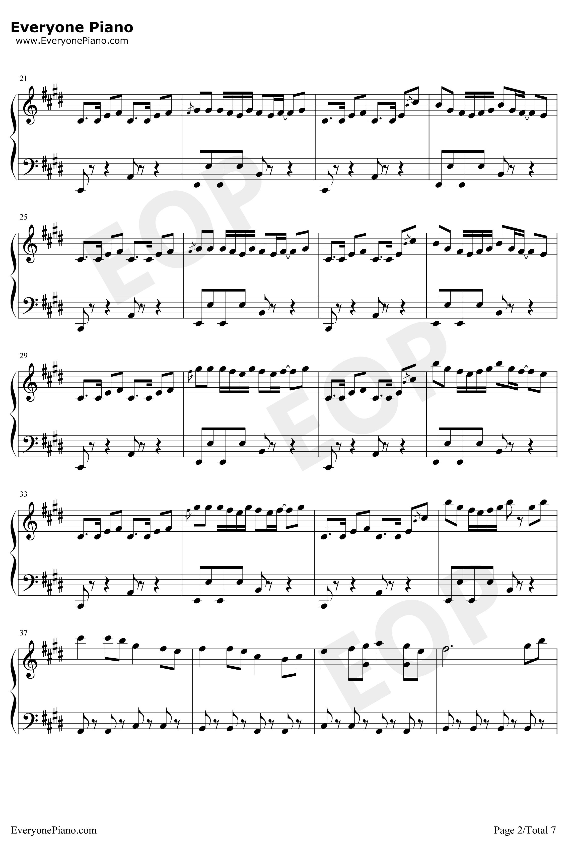 Monody钢琴谱-TheFatRatLauraBrehm-TheFatRat-抖音歌曲2