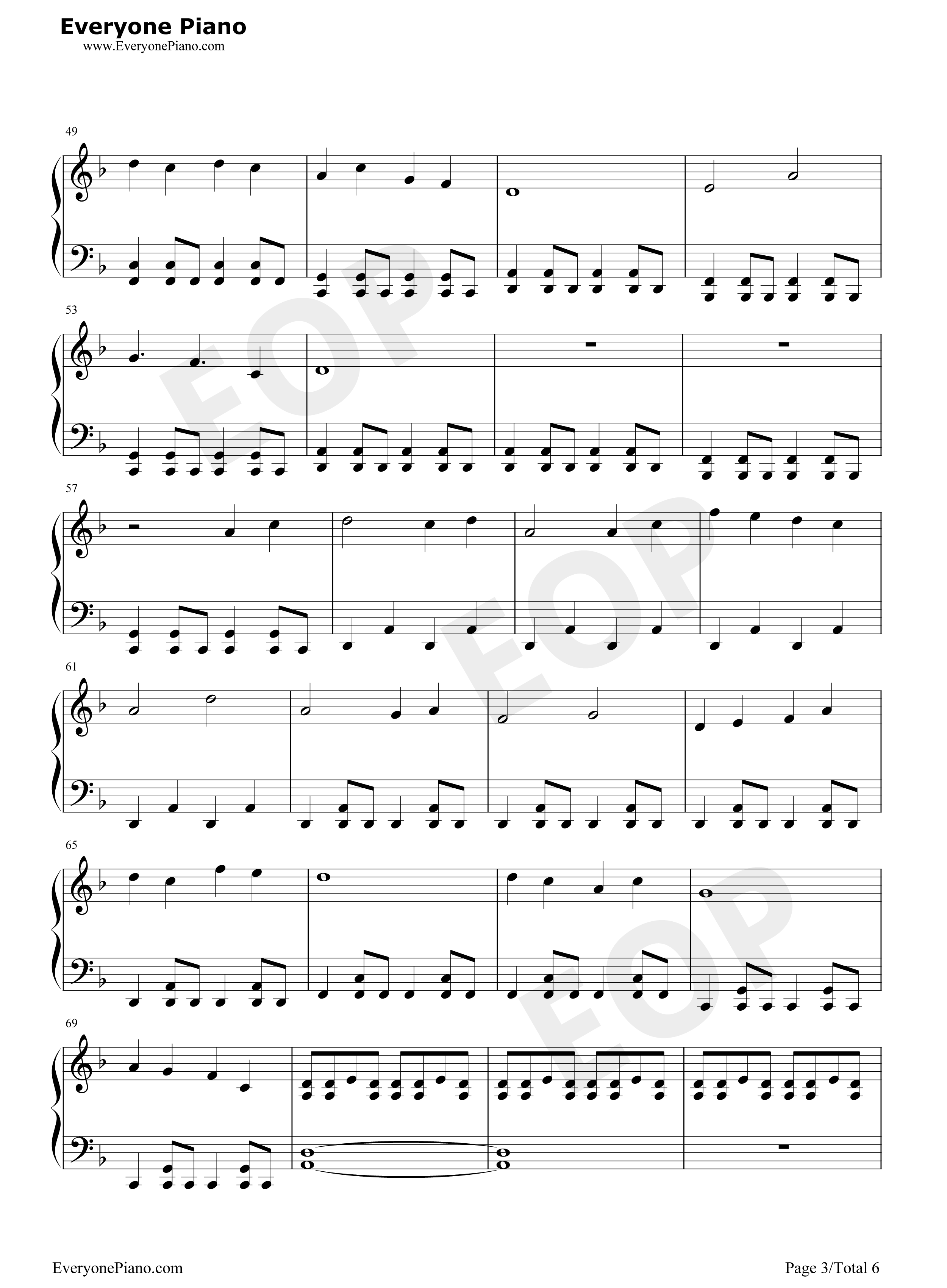 昙天钢琴谱-ドーズ（DOES）3