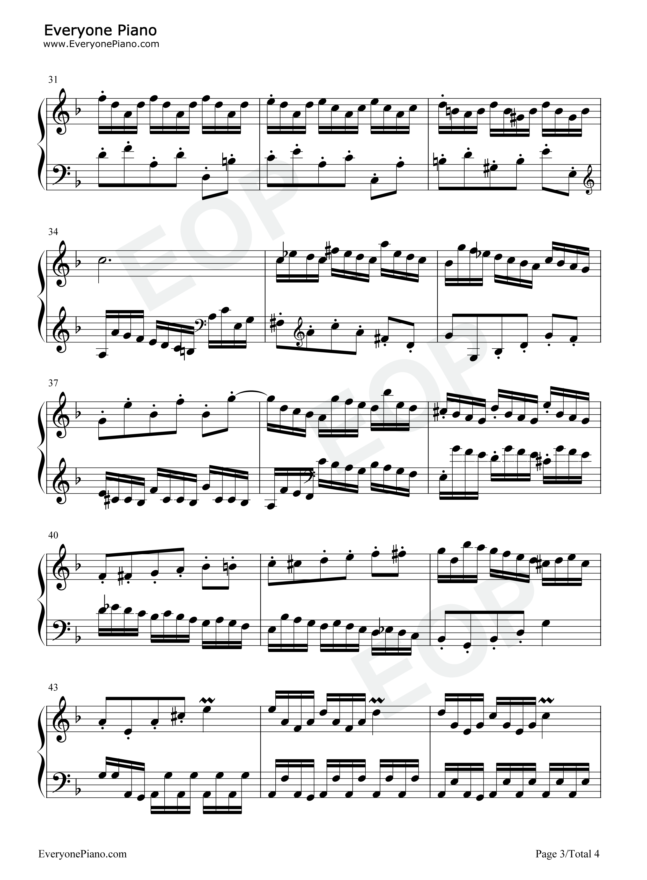 BWV 875钢琴谱-巴赫3