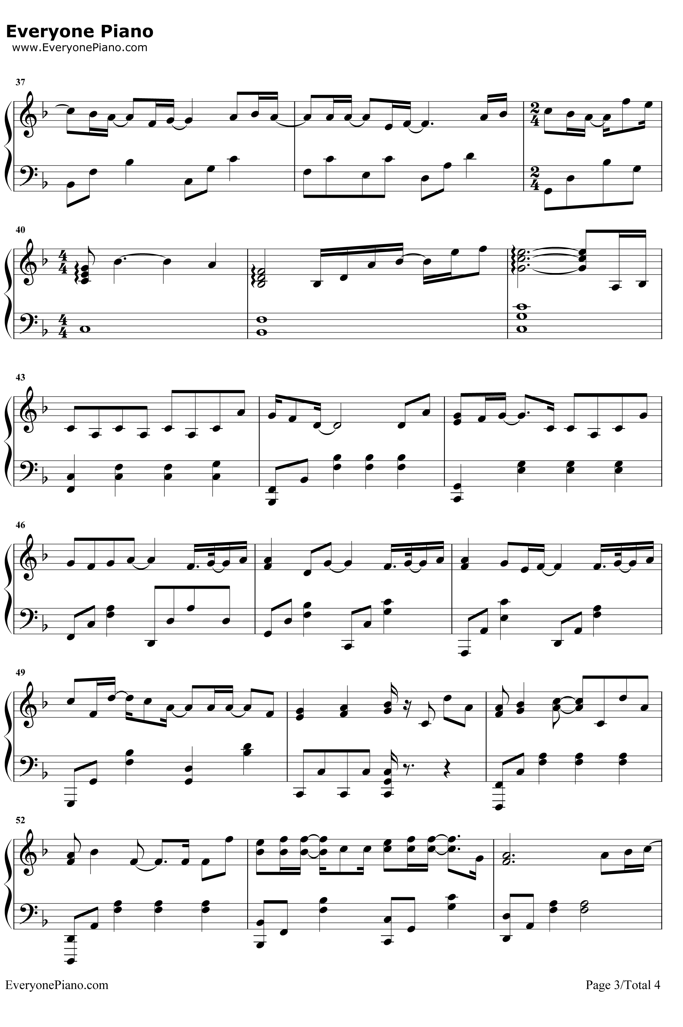 可乐钢琴谱-谢安琪3